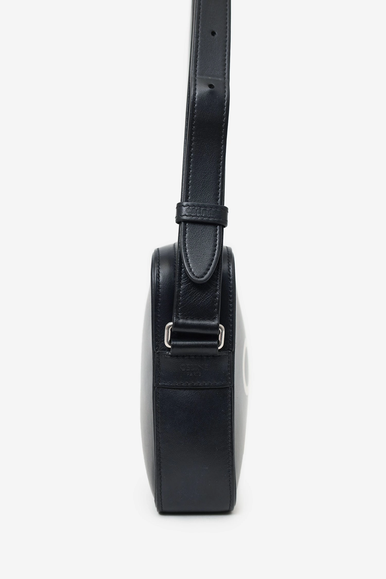 Celine Black Logo Messenger Bag