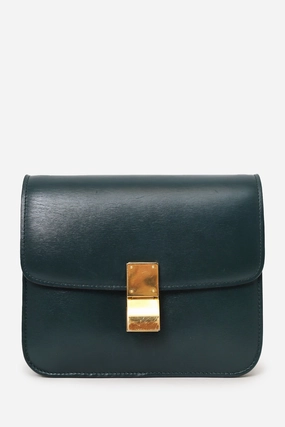 Celine Green Leather Teen Box Bag