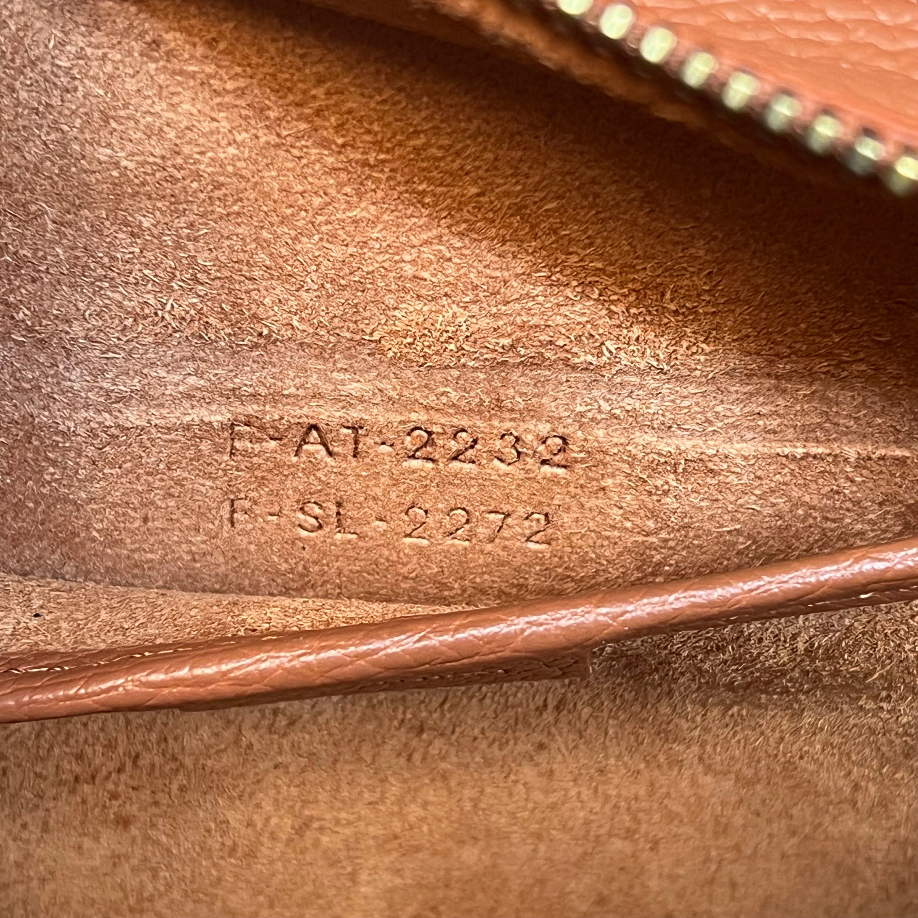 CELINE Luggage Nano Deep Salmon Drummed Calfskin Tote Bag Lychee