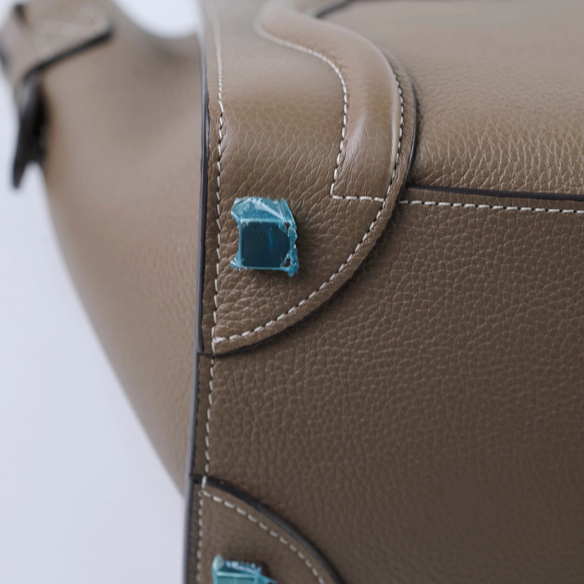 Celine Micro Luggage Grained Leather Taupe