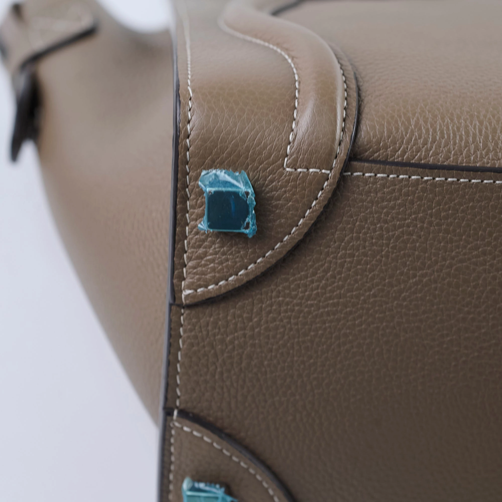 Celine Micro Luggage Grained Leather Taupe