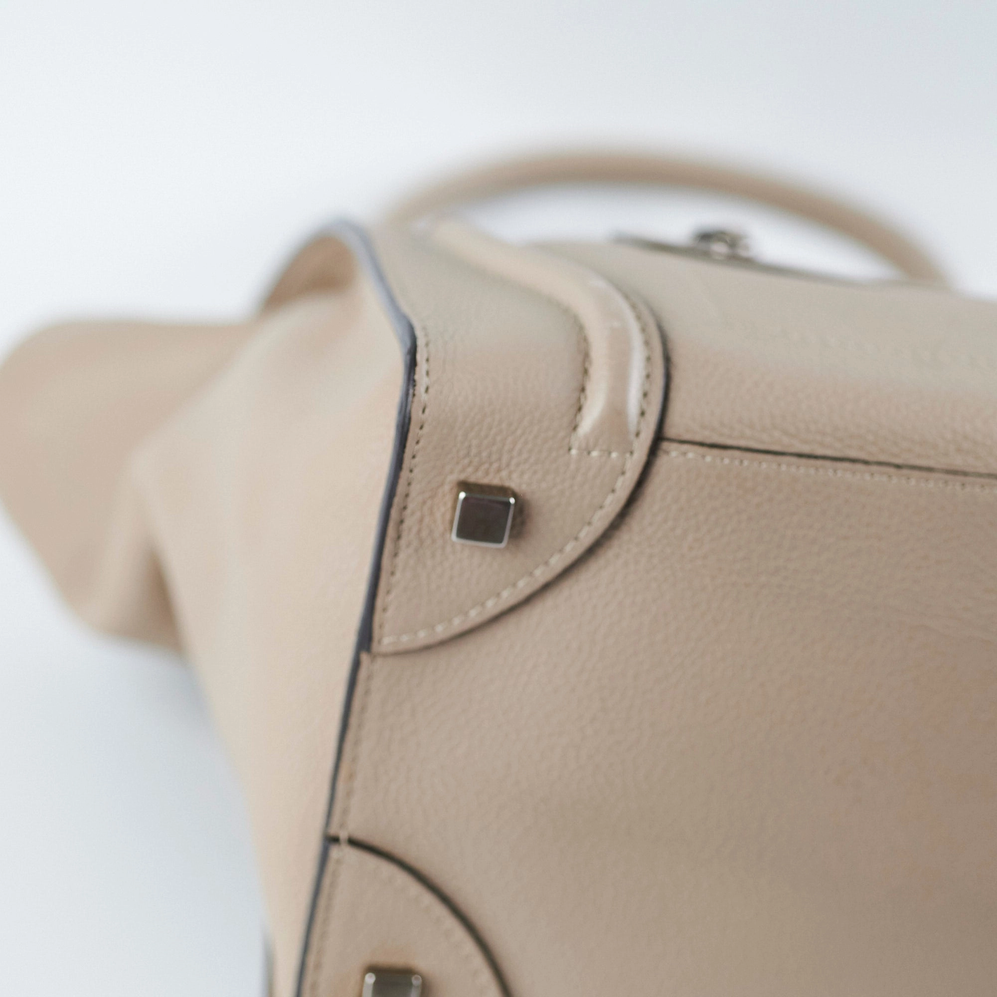 Celine Micro Luggage Tote Beige