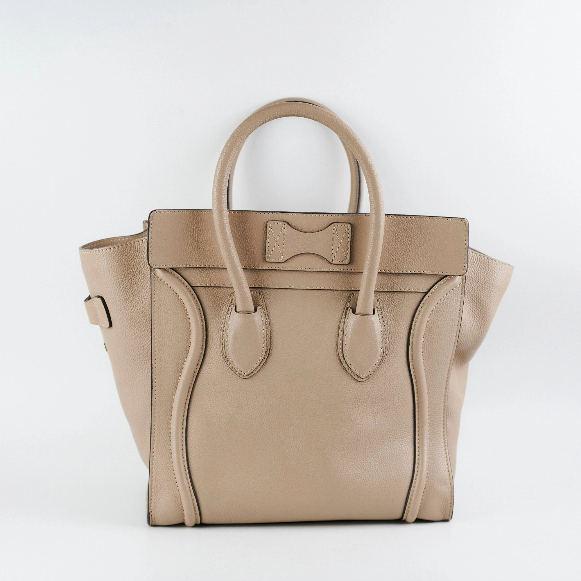 Celine Micro Luggage Tote Beige