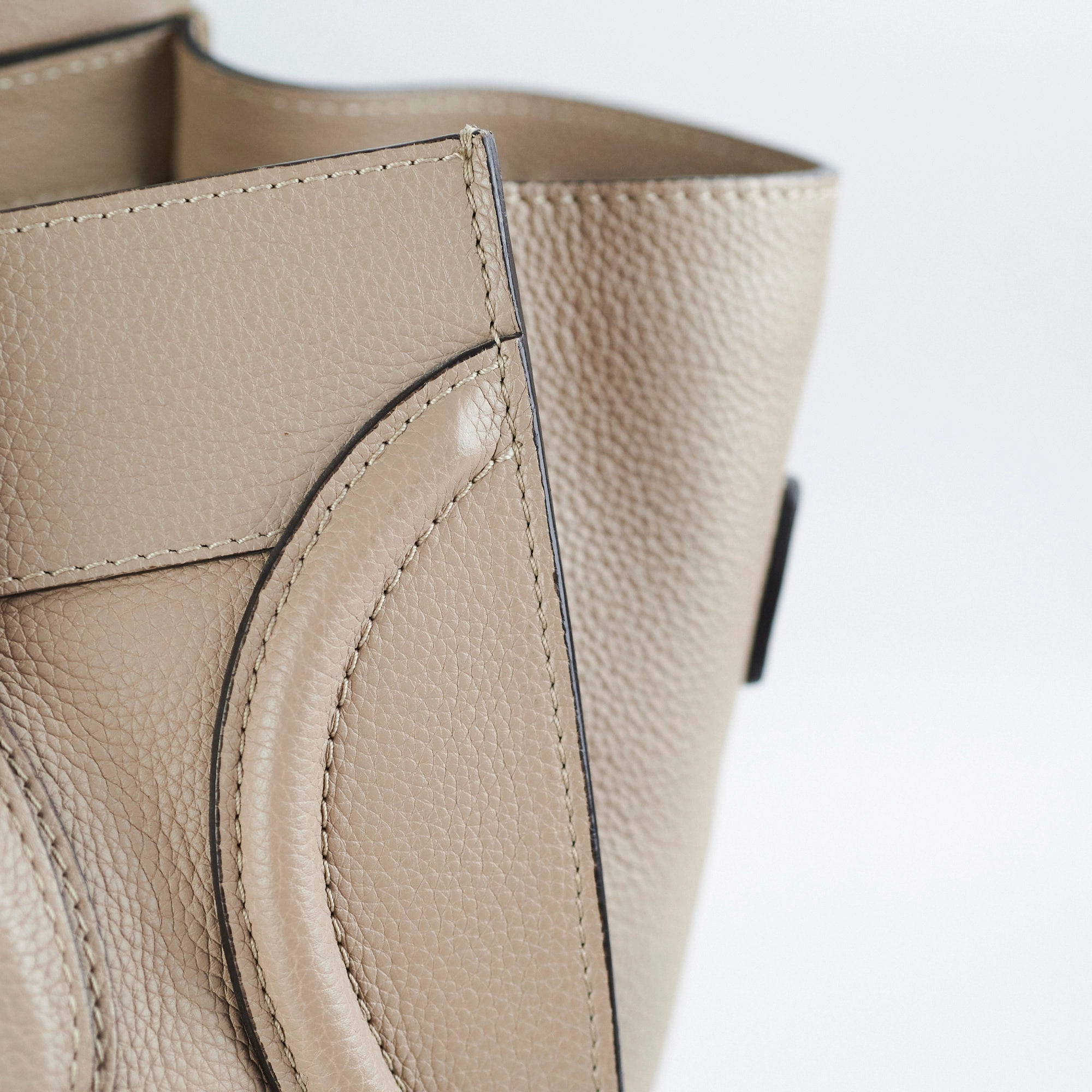 Celine Micro Luggage Tote Beige