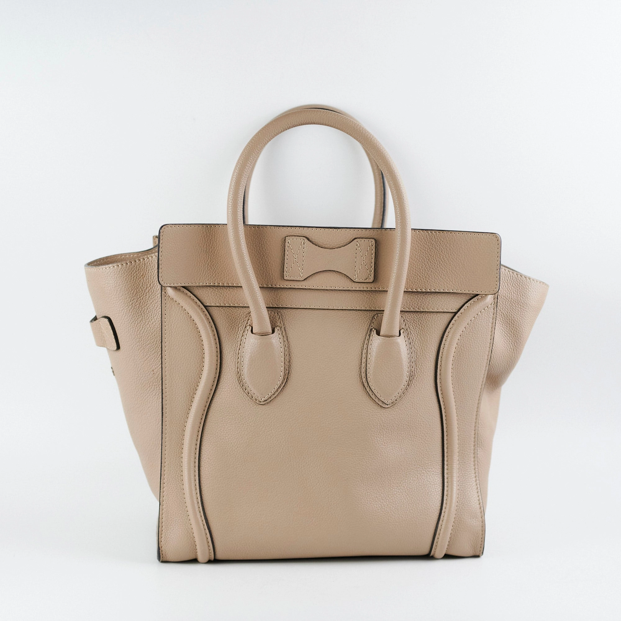 Celine Micro Luggage Tote Beige