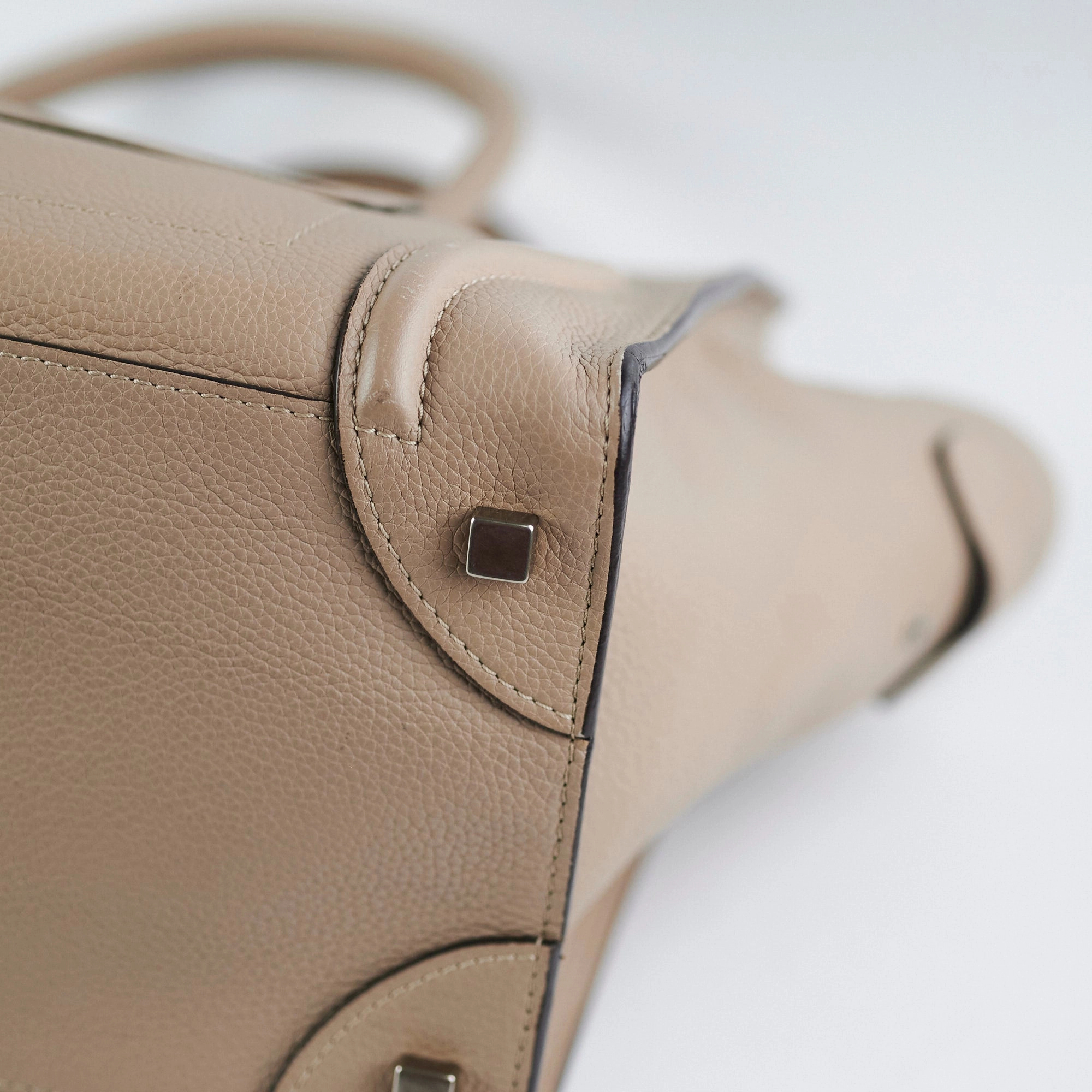 Celine Micro Luggage Tote Beige