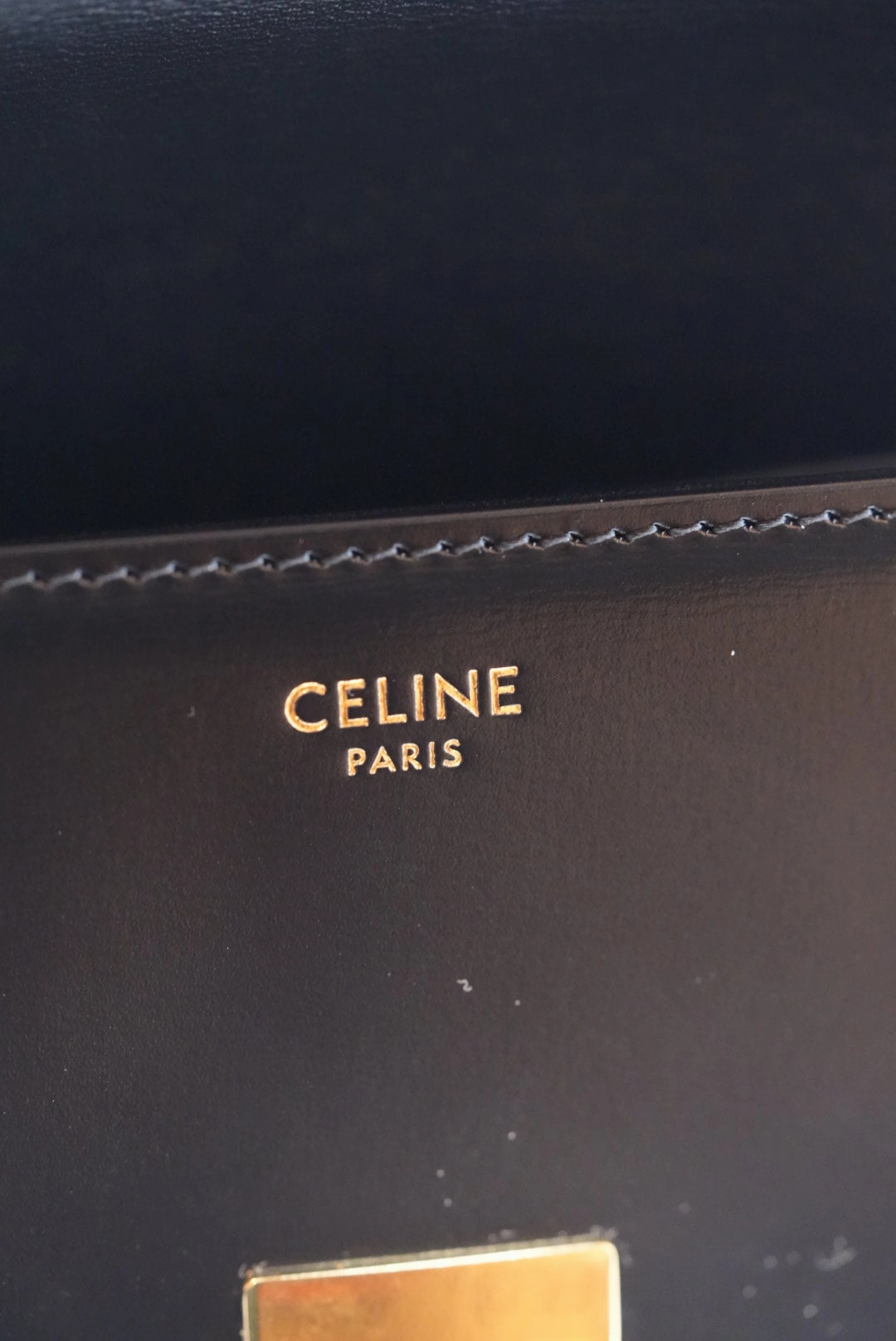Celine SHOULDER BAG CLAUDE CALFSKIN BLACK