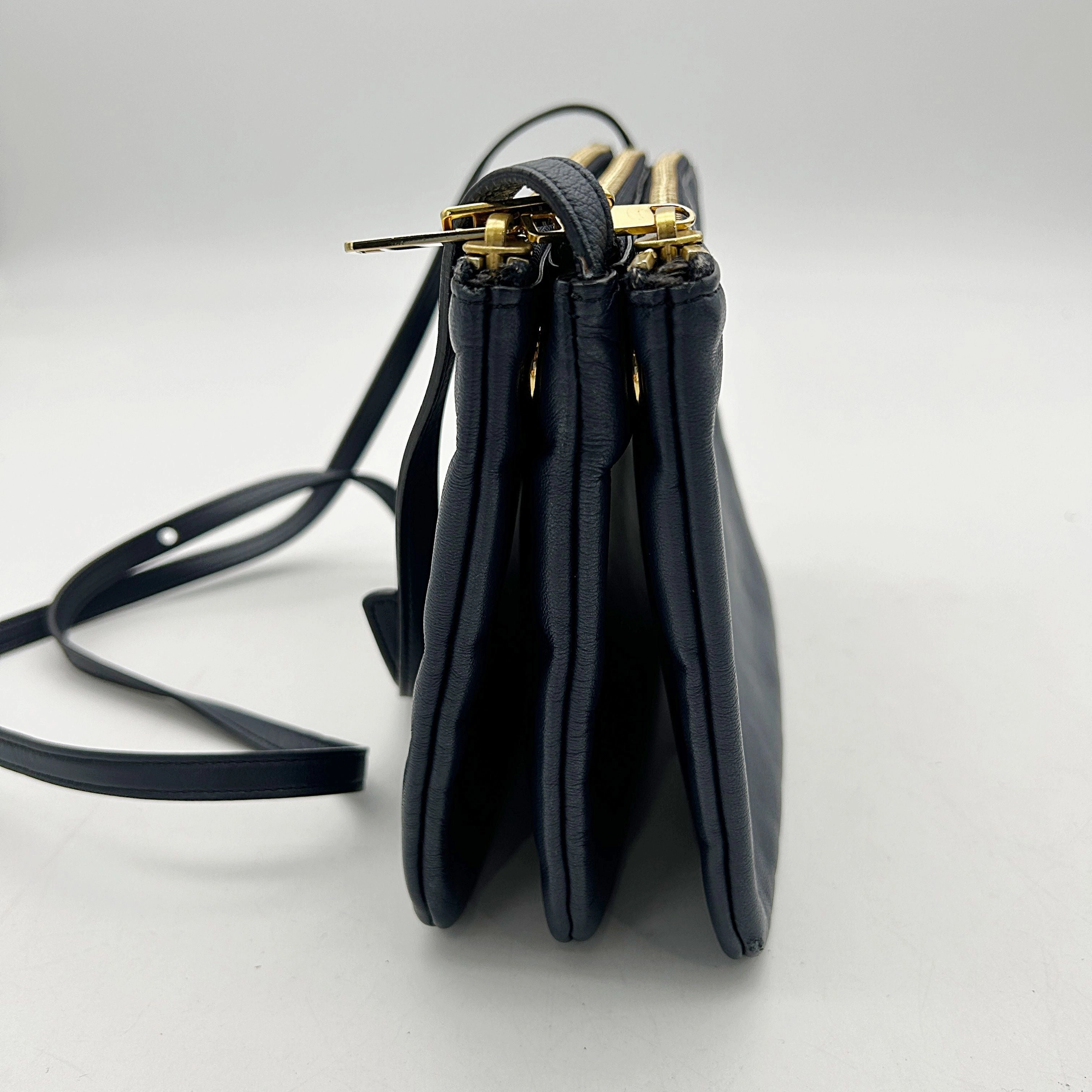 Celine Small Trio Crossbody Bag - Black Crossbody Bags, Handbags LA24367