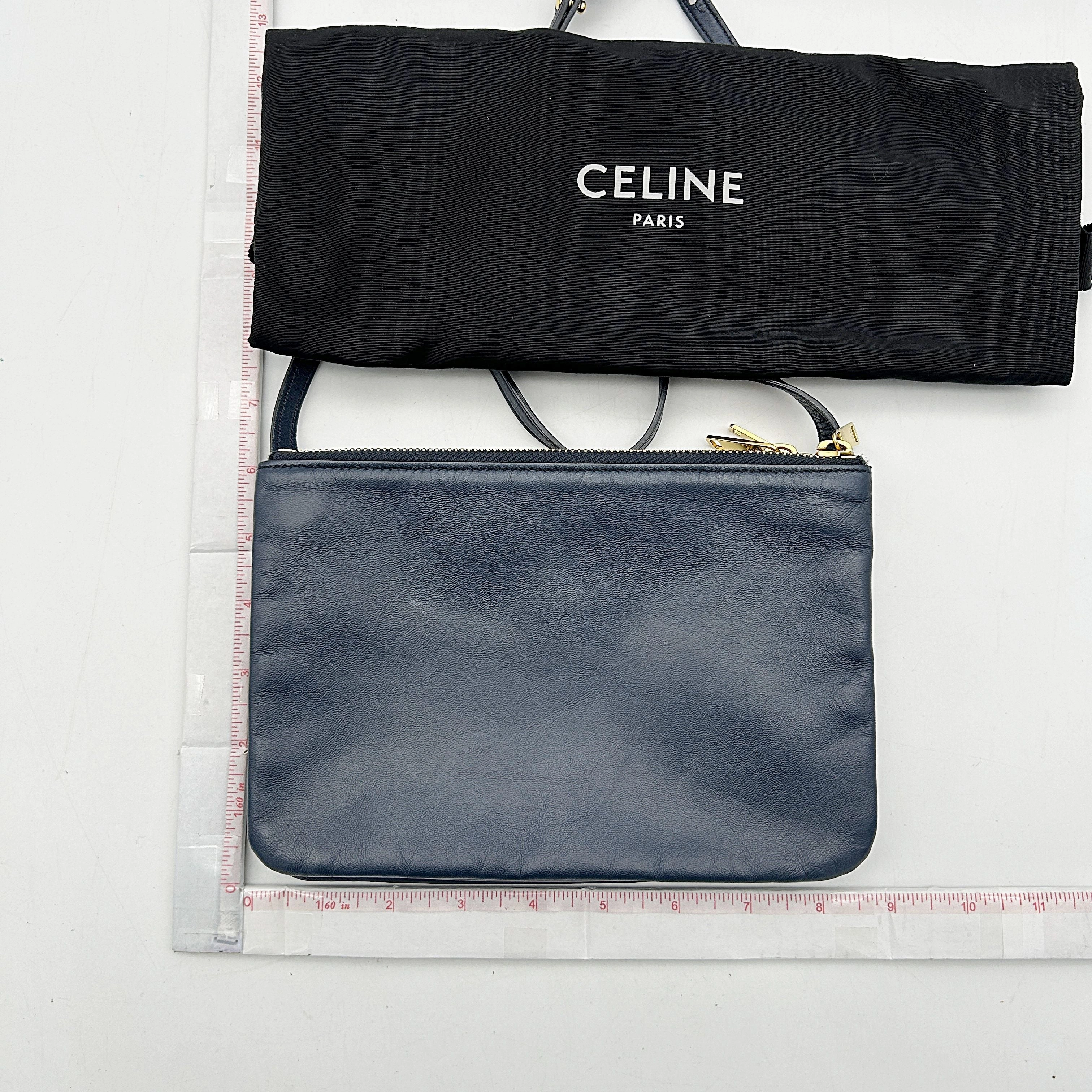 Celine Small Trio Crossbody Bag - Black Crossbody Bags, Handbags LA24367