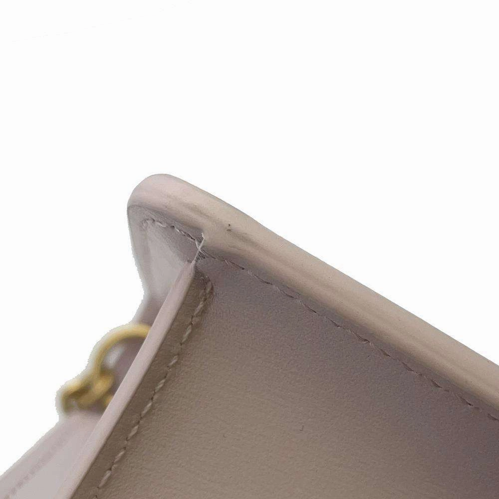 CELINE Triomphe ChainShoulderPouch Pink Leather