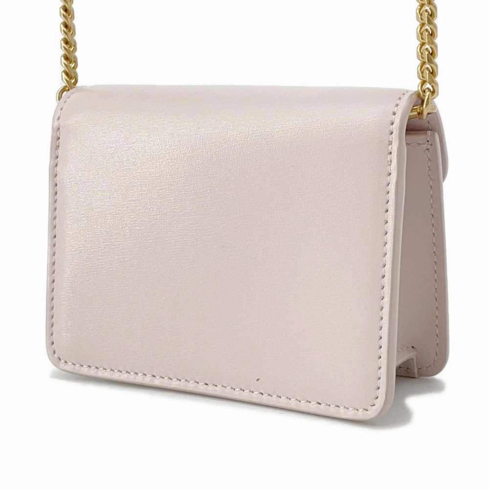CELINE Triomphe ChainShoulderPouch Pink Leather