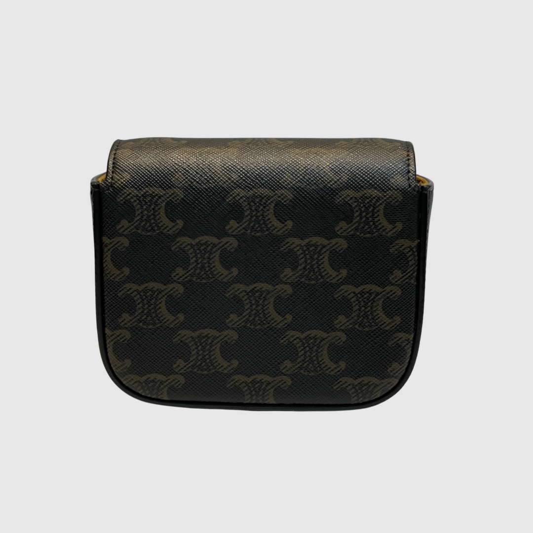 Celine Triomphe Crossbody Mini Canvas Brown GHW
