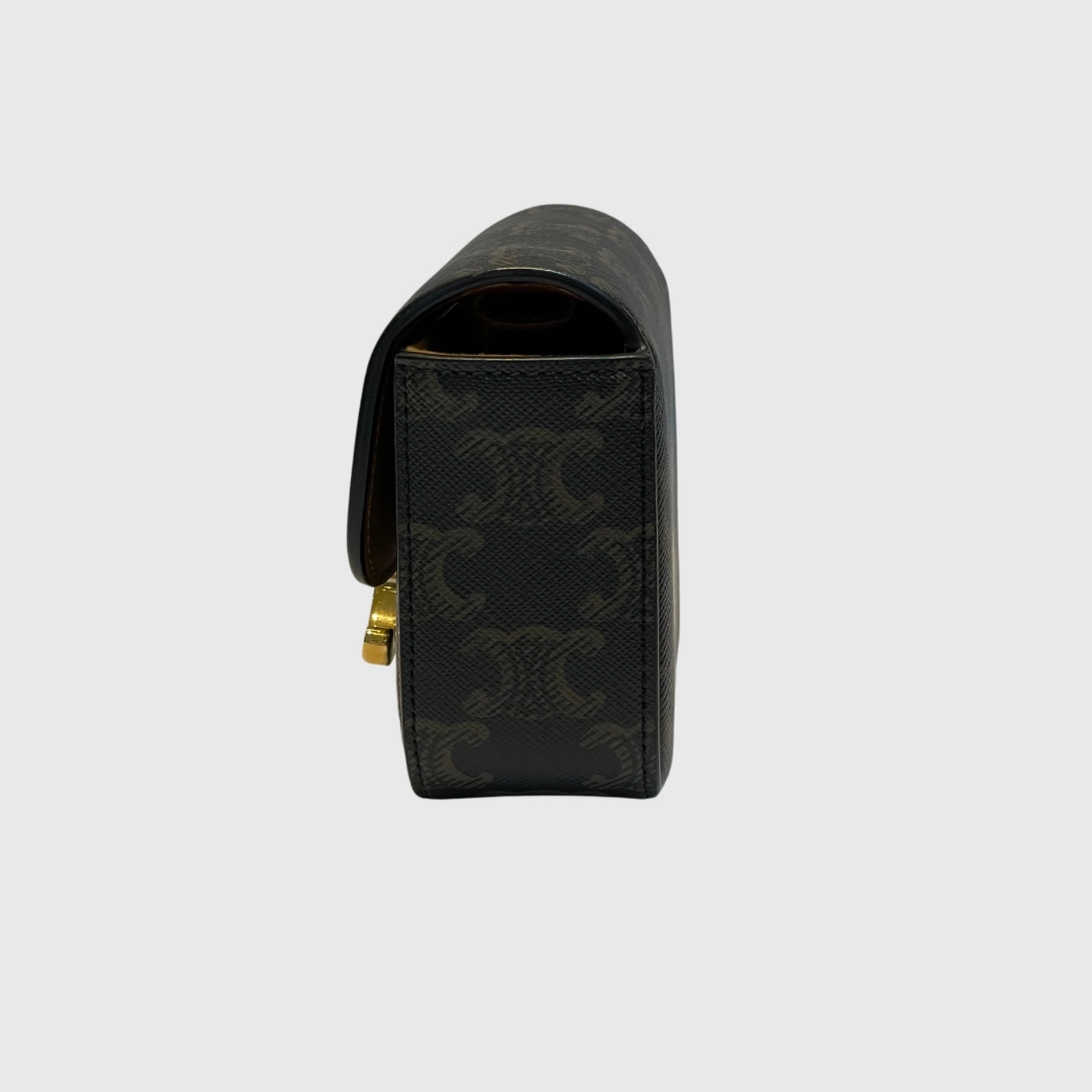 Celine Triomphe Crossbody Mini Canvas Brown GHW