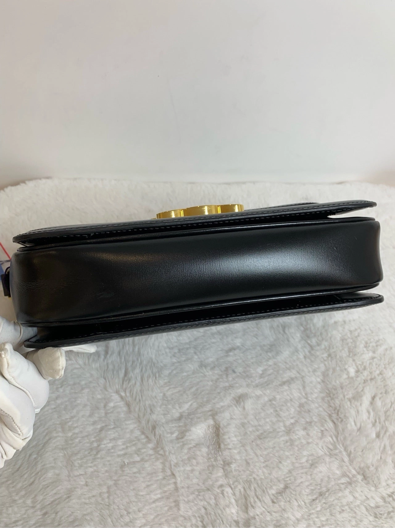 Celine Triumph Bag M Black Leather Crossbody