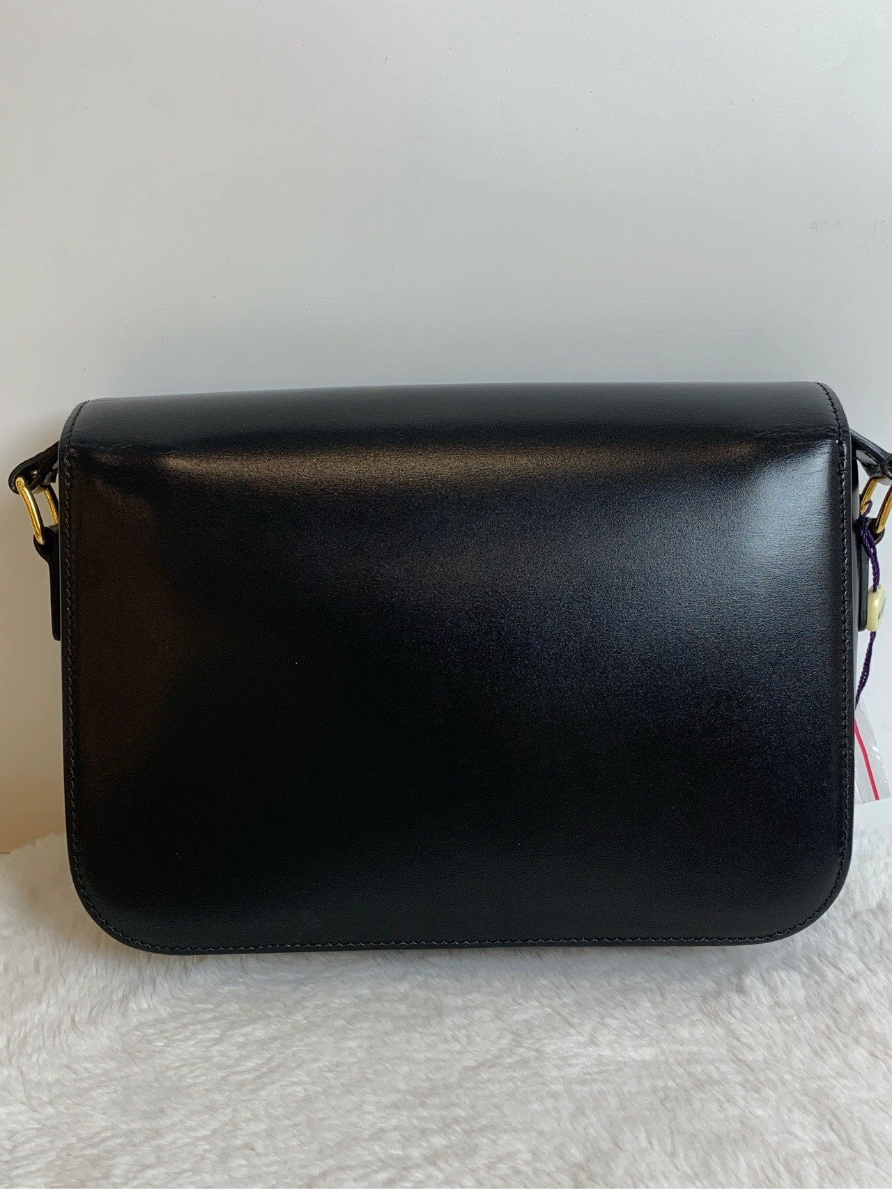 Celine Triumph Bag M Black Leather Crossbody
