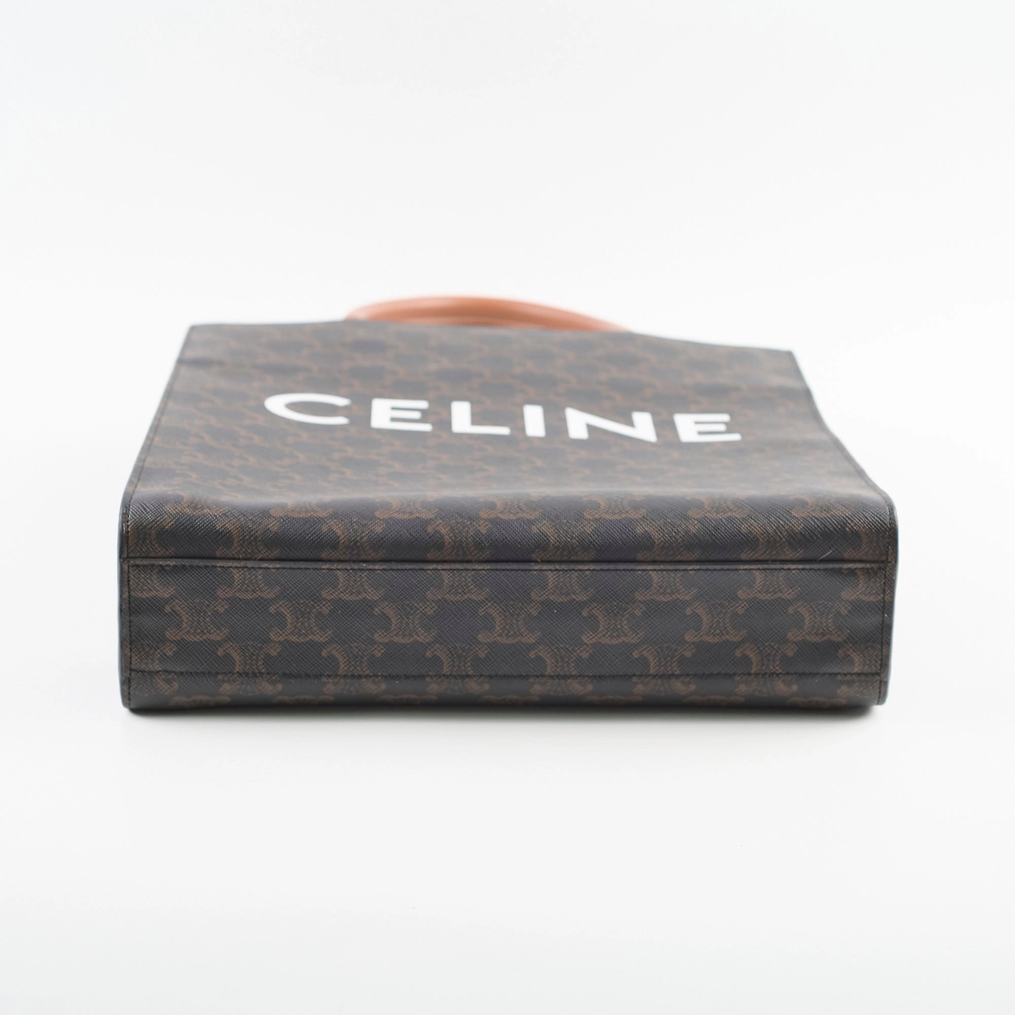 Celine Vertical Cabas Canvas Tote Brown