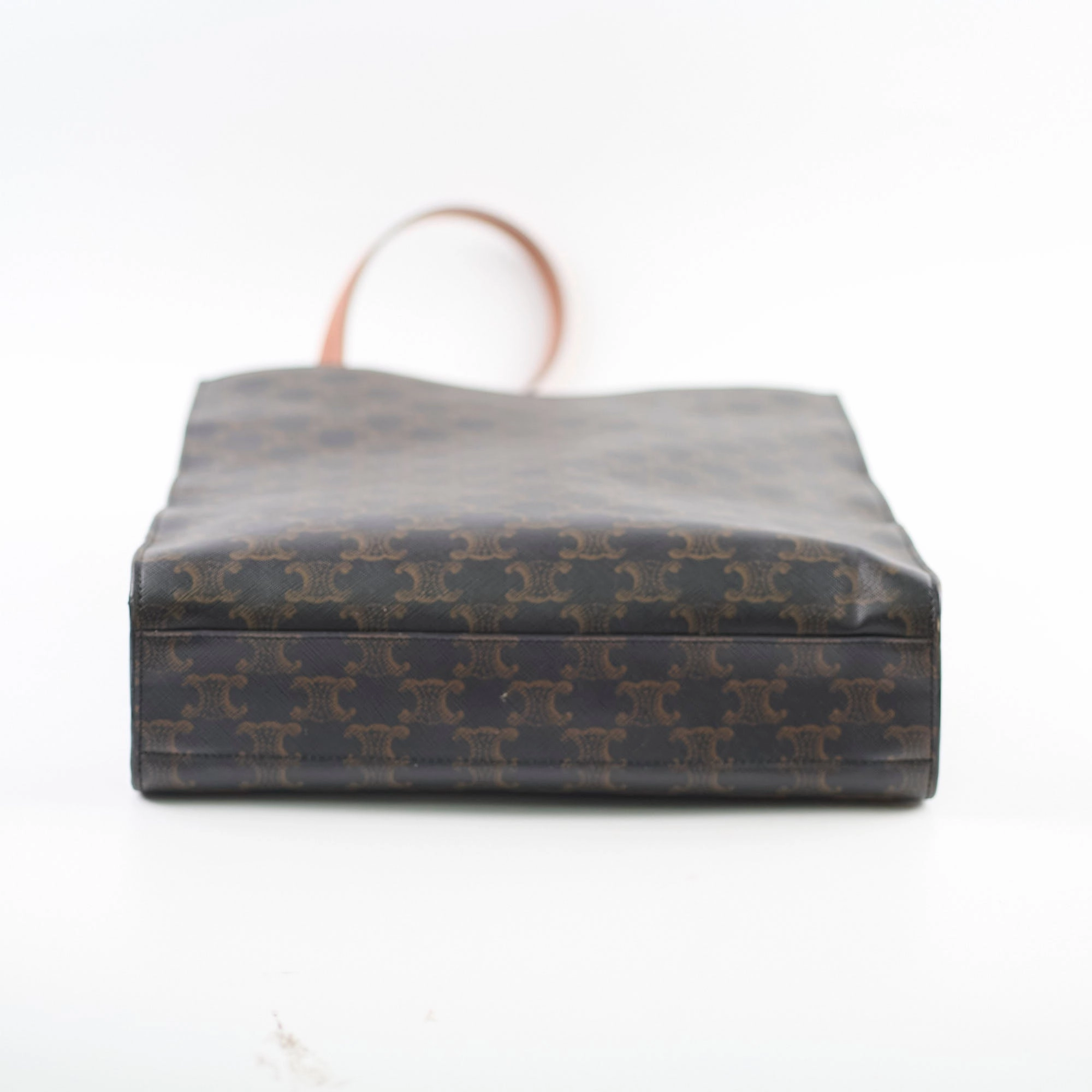 Celine Vertical Cabas Triomphe Canvas Tote with Celine Print