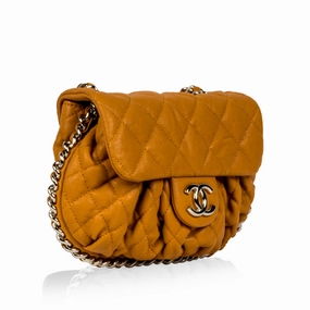 Chain Around Crossbody Bag - Mustard - SHW