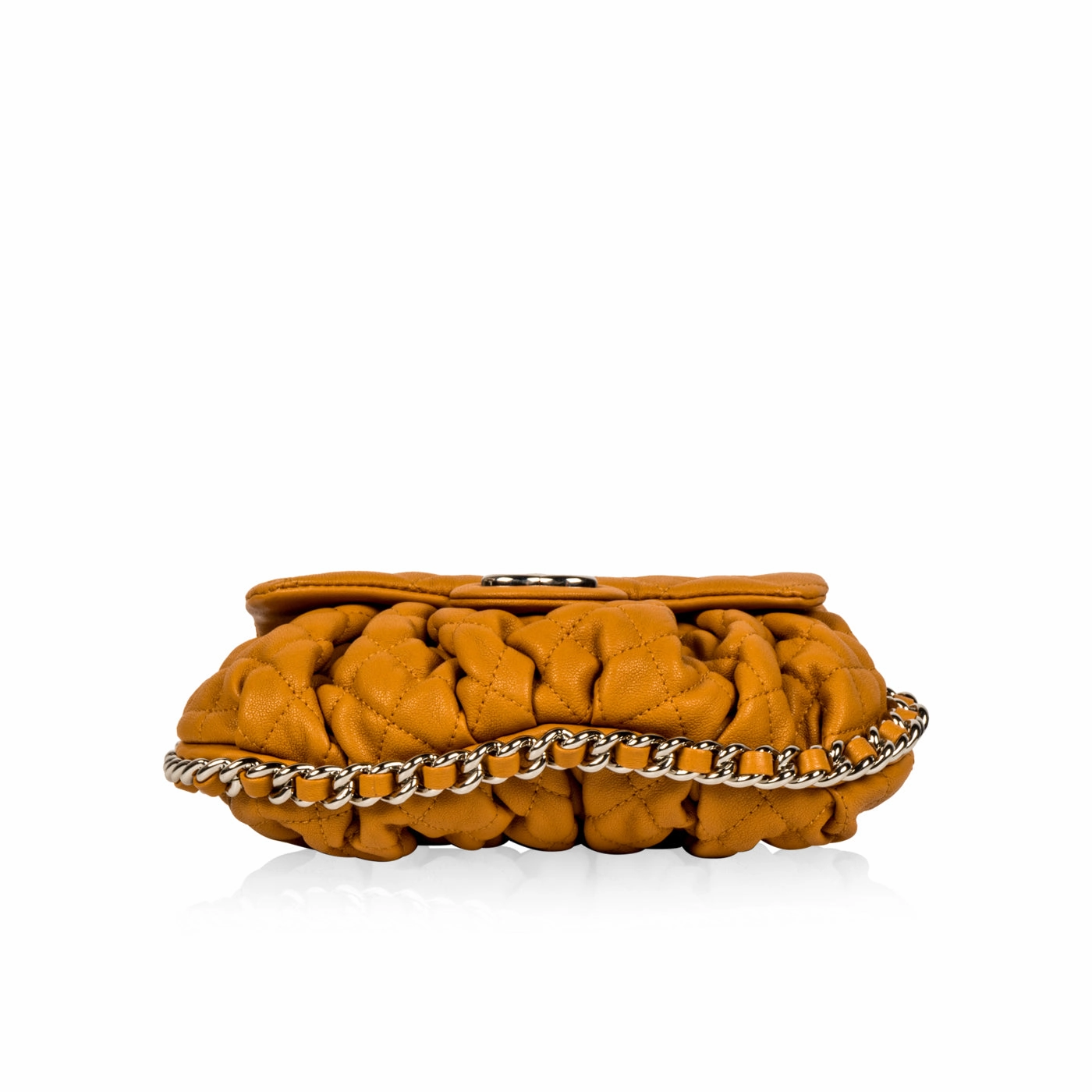 Chain Around Crossbody Bag - Mustard - SHW