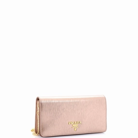 Chain Wallet Crossbody Saffiano Leather