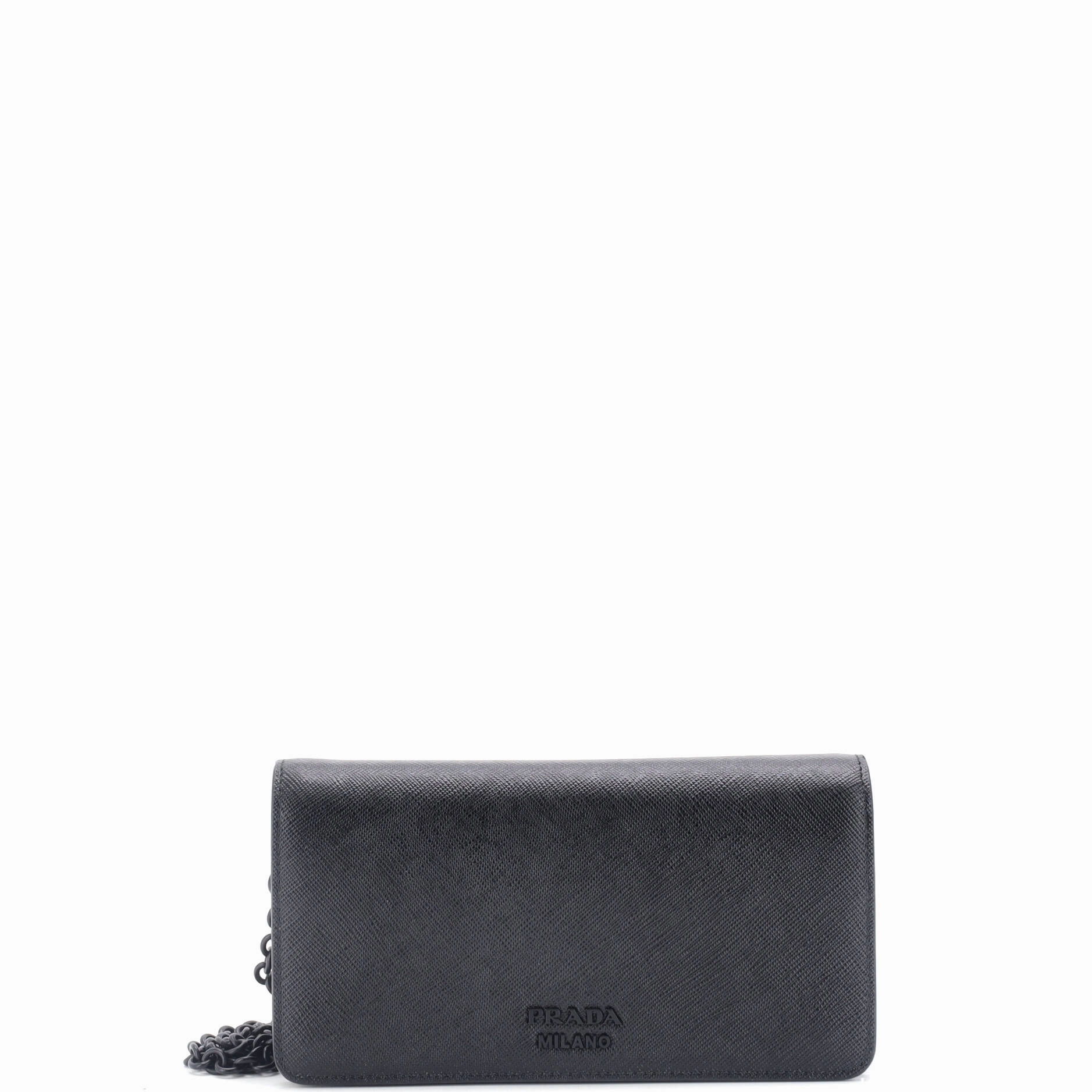 Chain Wallet Crossbody Saffiano Leather