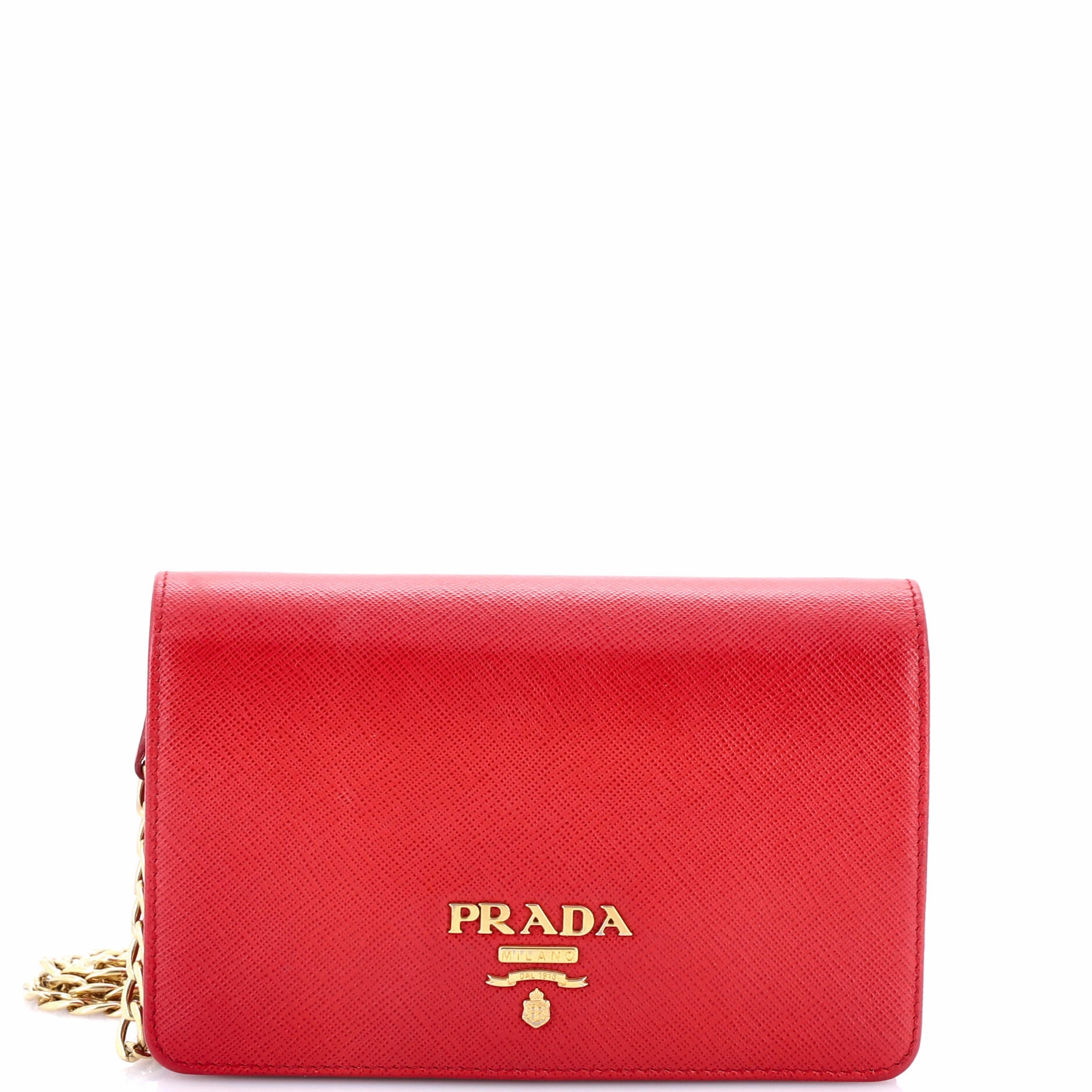 Chain Wallet Crossbody Saffiano Leather
