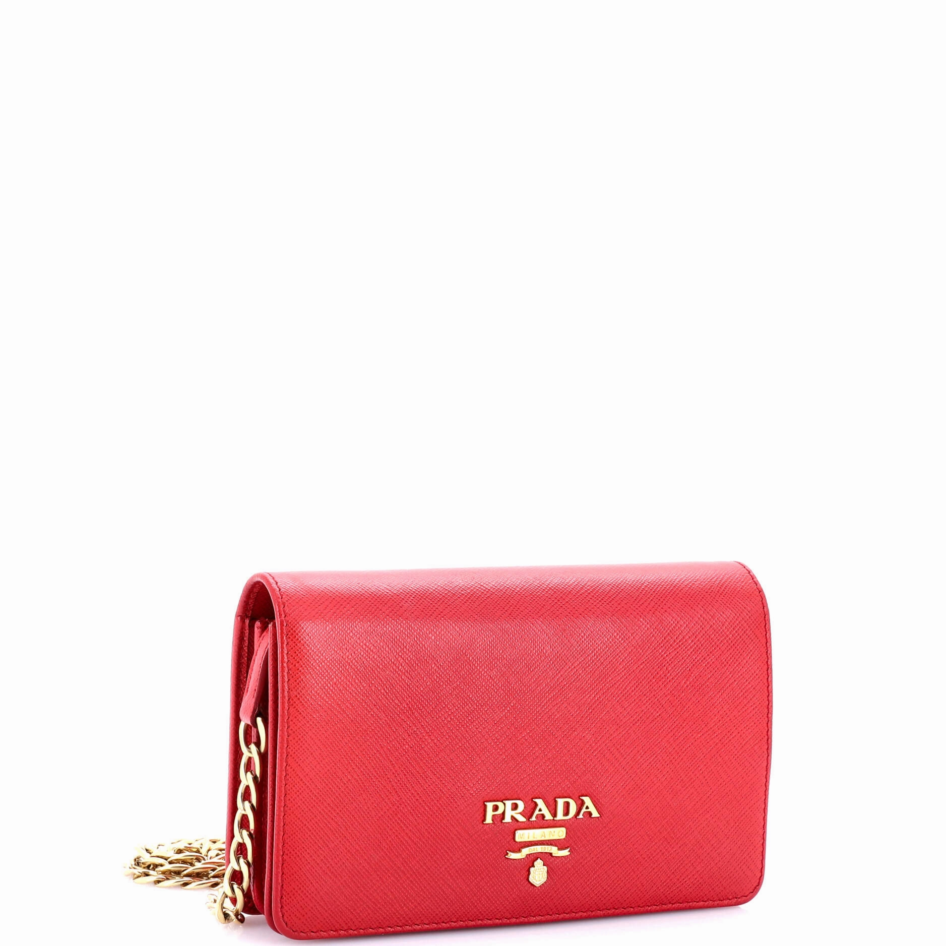 Chain Wallet Crossbody Saffiano Leather