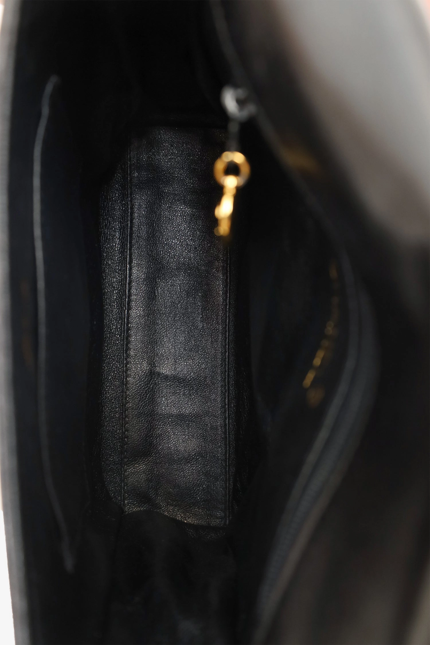 Chanel 1994-96 Black Quilted Lambskin Chevron Flap Shoulder Bag