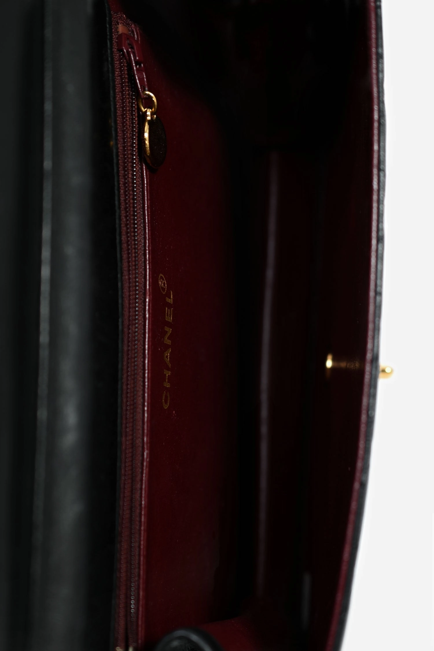 Chanel 1994 Black Lambskin Single Chain Flap Bag