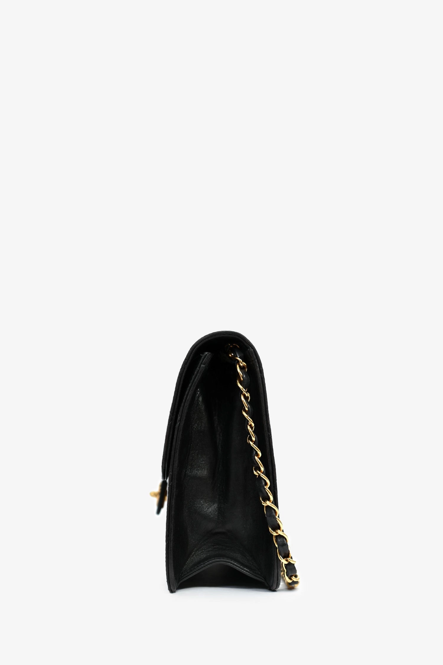 Chanel 1994 Black Lambskin Single Chain Flap Bag