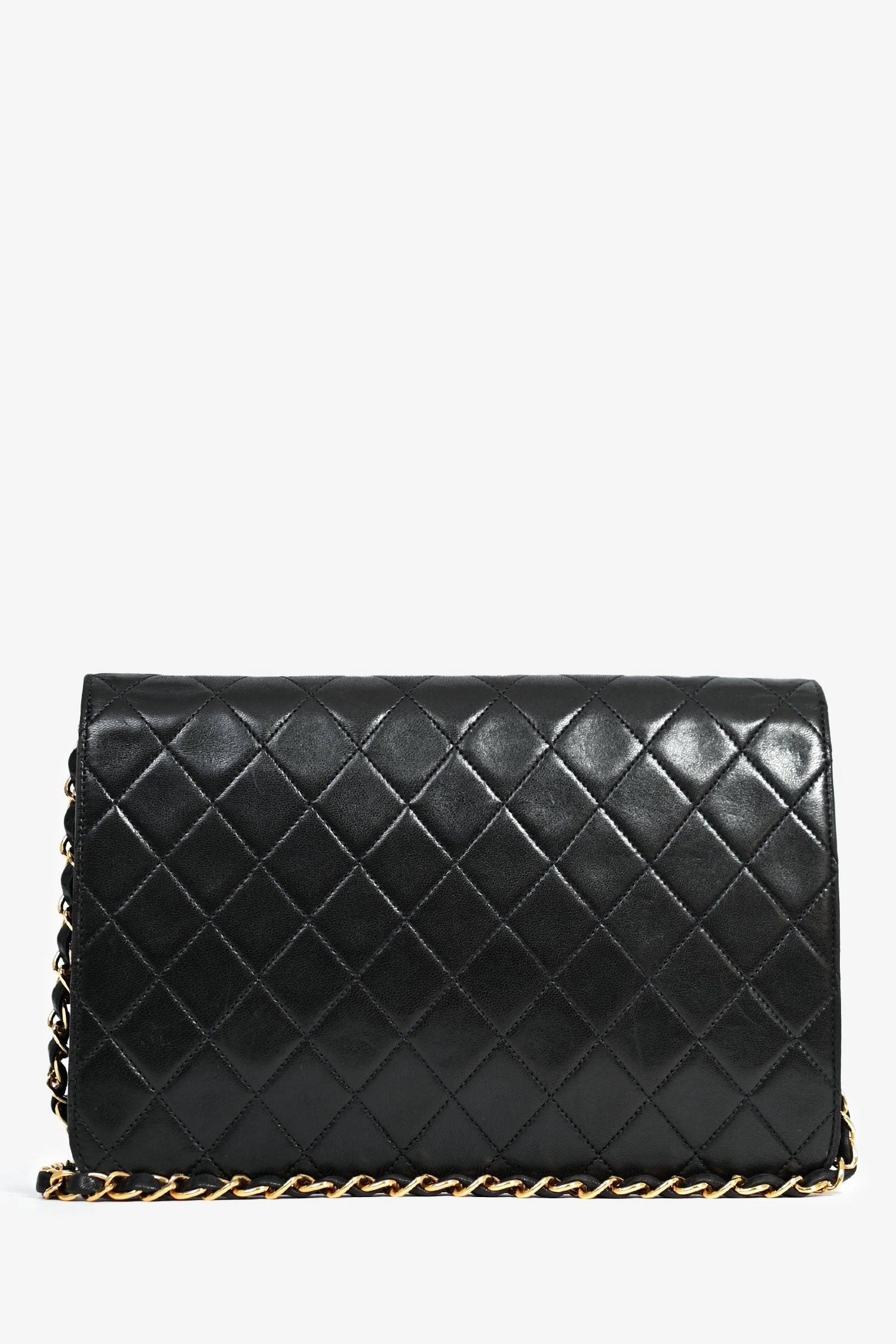 Chanel 1994 Black Lambskin Single Chain Flap Bag