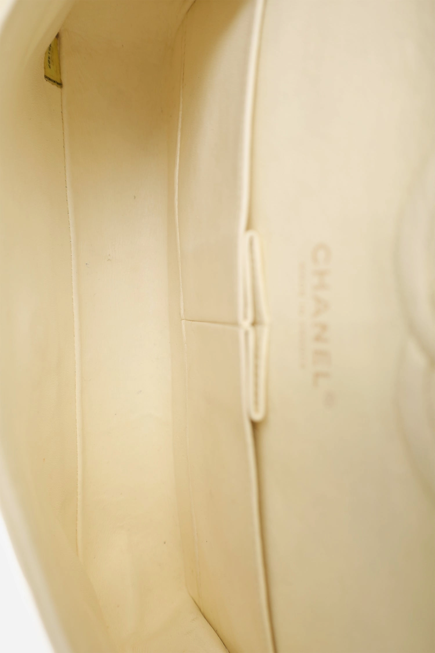 Chanel 2003-04 White Lambskin Medium Double Flap Bag 'As Is'