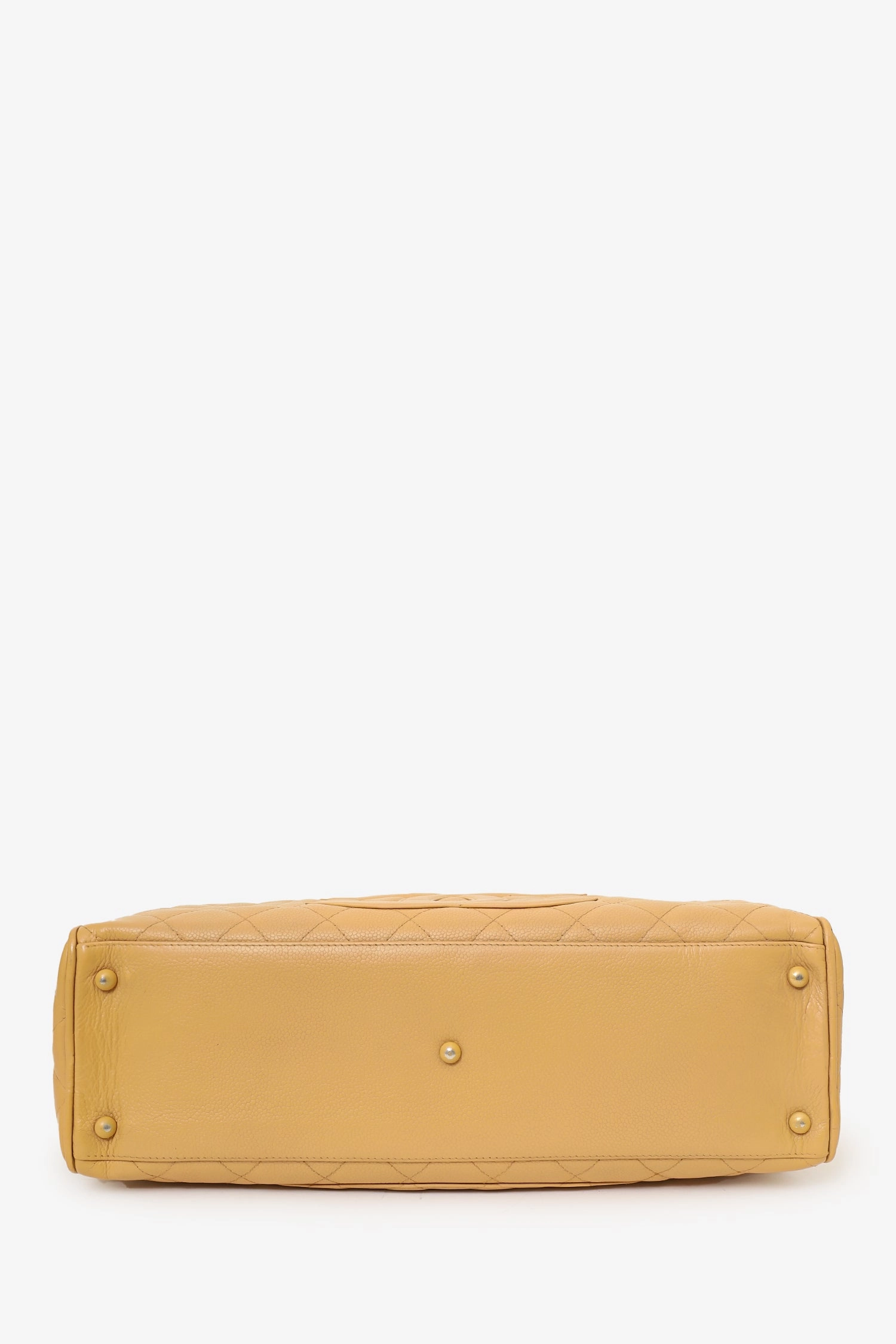 Chanel 2004-05 Beige Caviar Large Bowler Bag