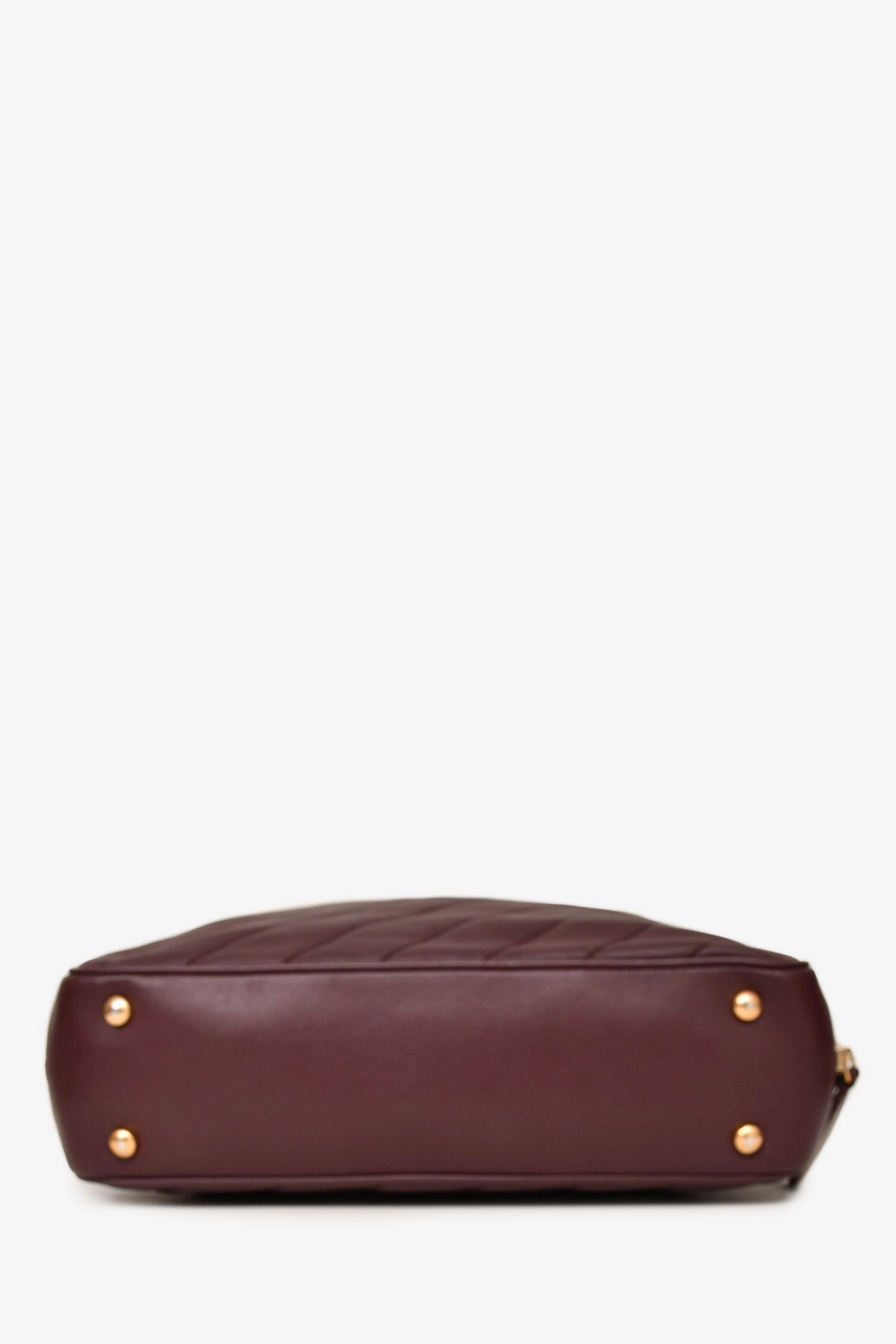 Chanel 2015-16 Eggplant Purple Diagonal Leather Camera Case Double Chain Shoulder Bag