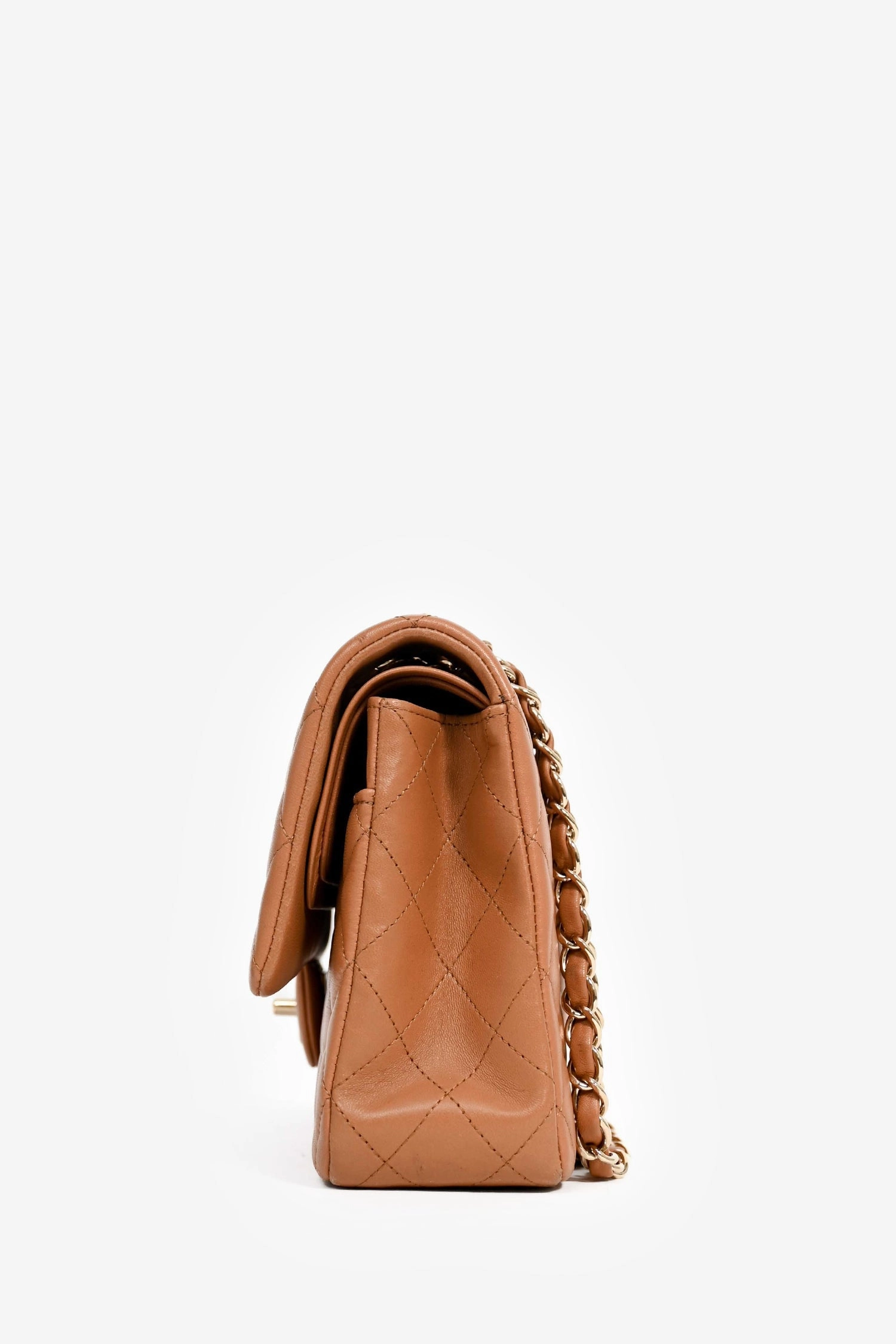 Chanel 2016-17 Nude Lambskin Medium Double Flap Shoulder Bag