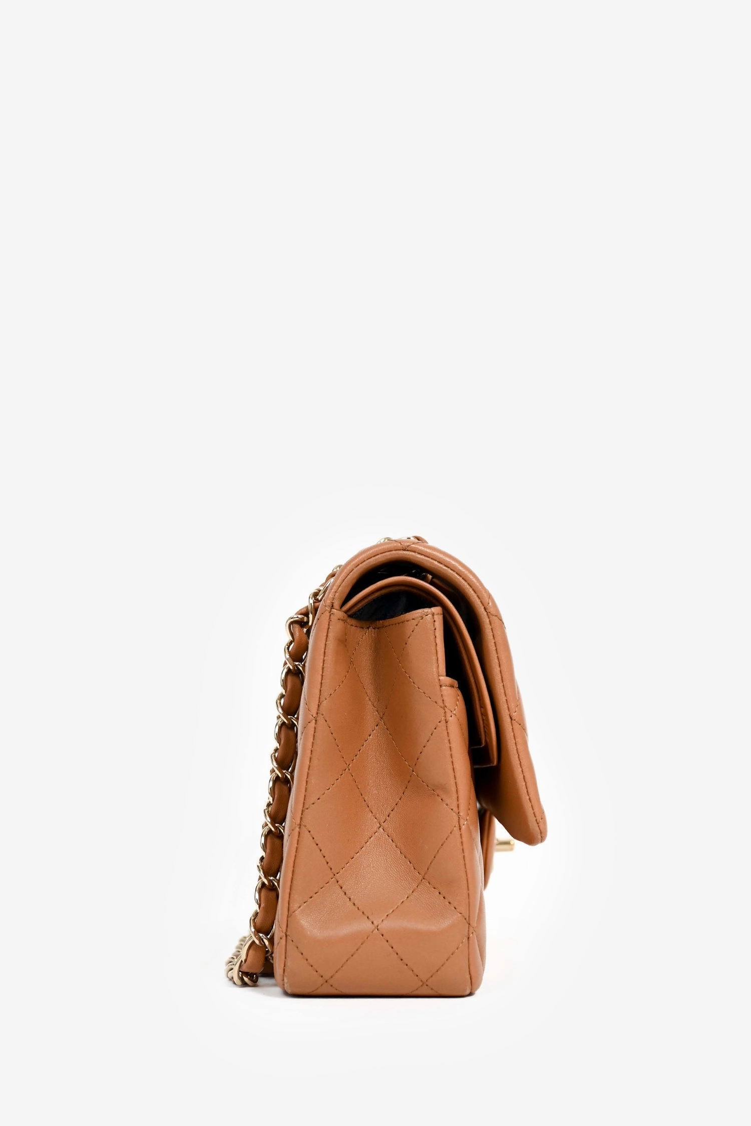 Chanel 2016-17 Nude Lambskin Medium Double Flap Shoulder Bag