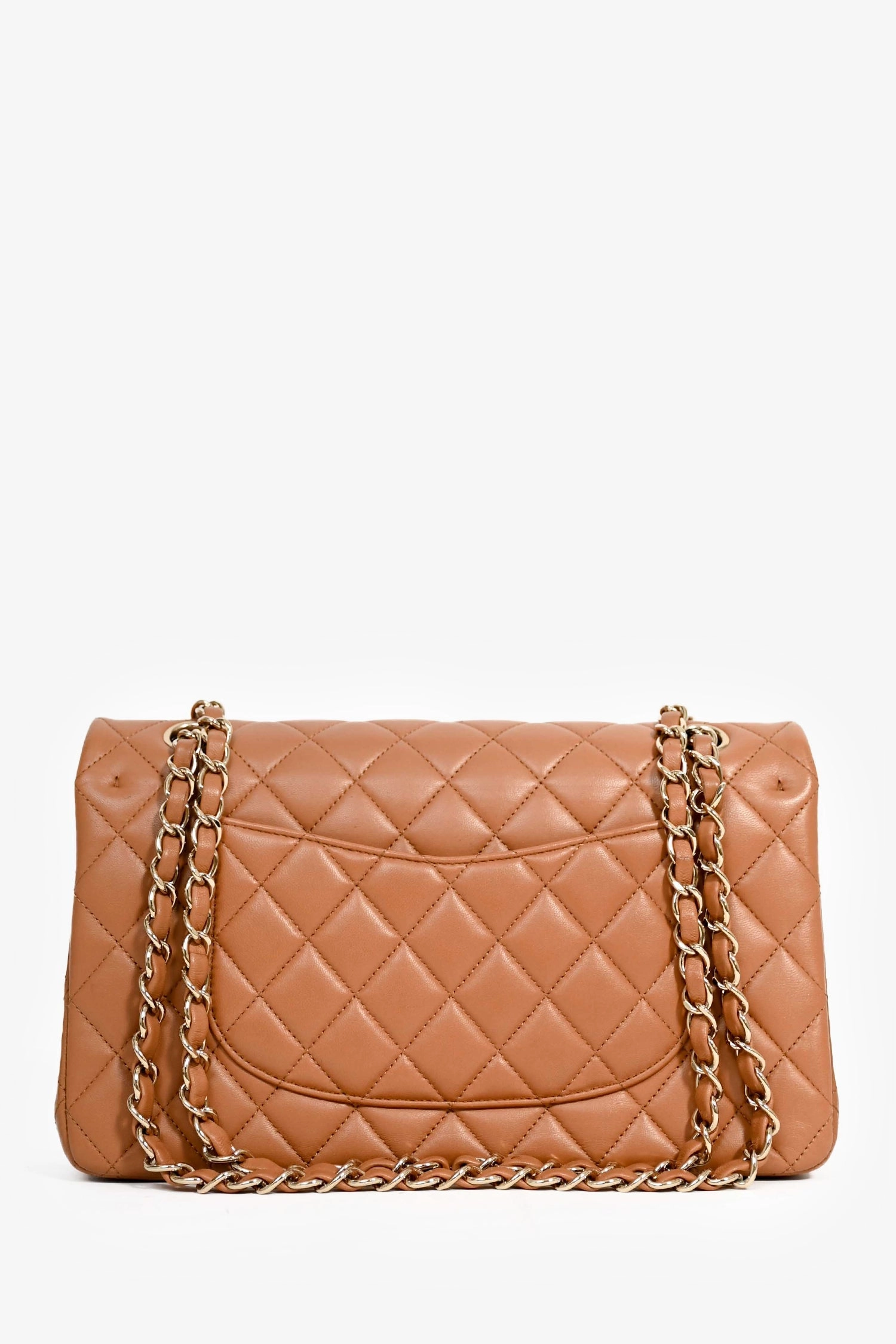 Chanel 2016-17 Nude Lambskin Medium Double Flap Shoulder Bag