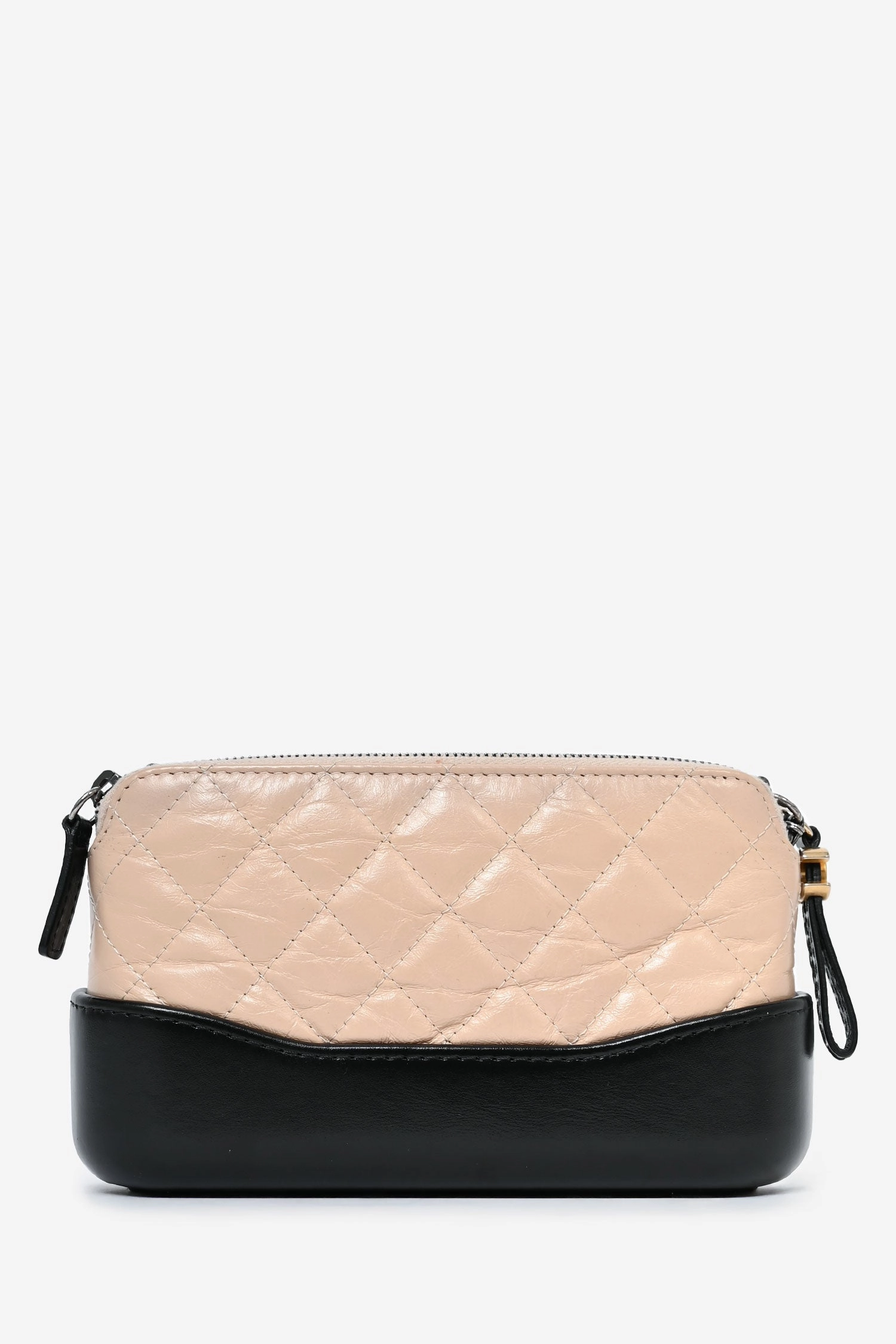 Chanel 2017-18 Beige/Black Leather Gabrielle Wallet on Chain
