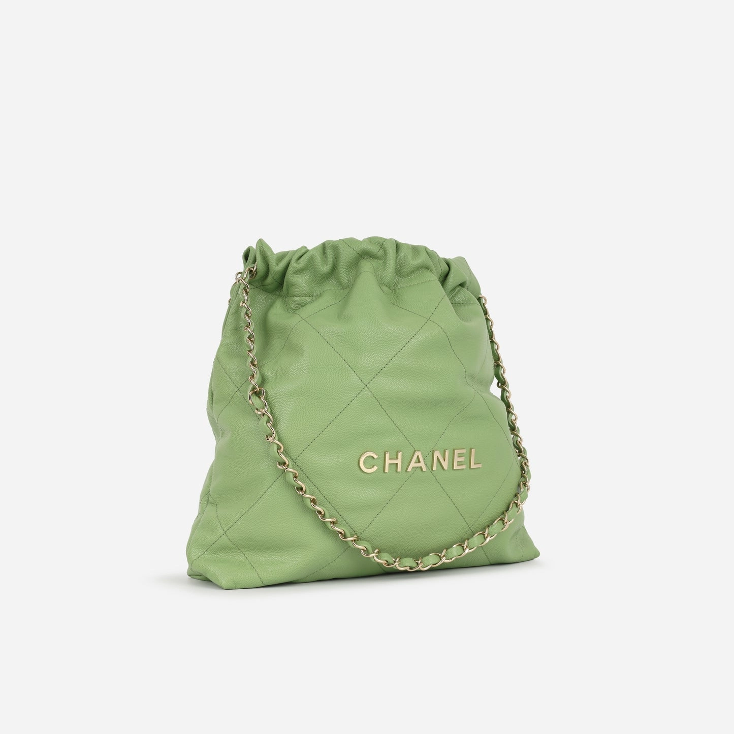 Chanel 22 Small Handbag Avocado Green Caviar CGHW