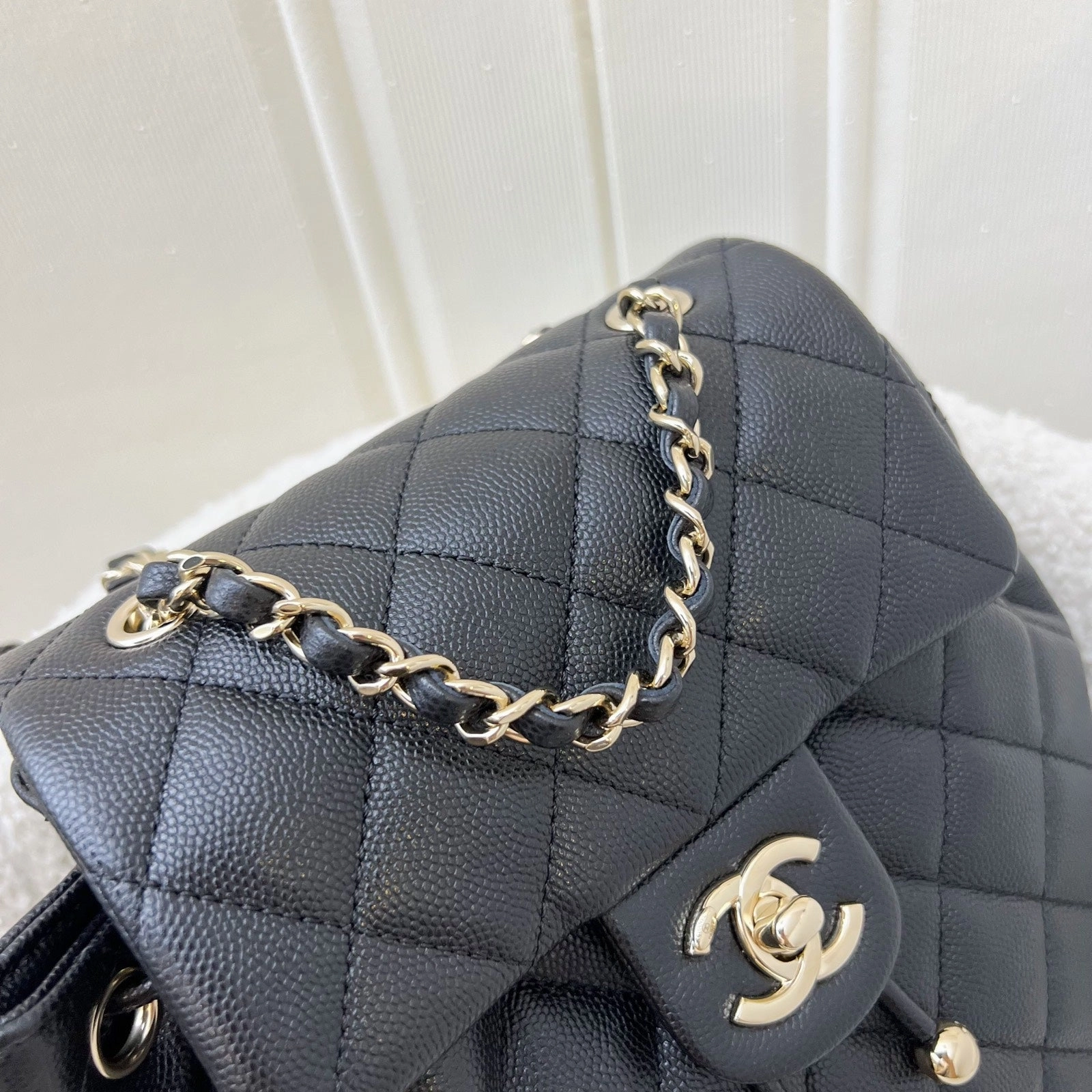 Chanel 24S Urban Spirit Small Backpack in Black Caviar and LGHW (Model: AS4058)