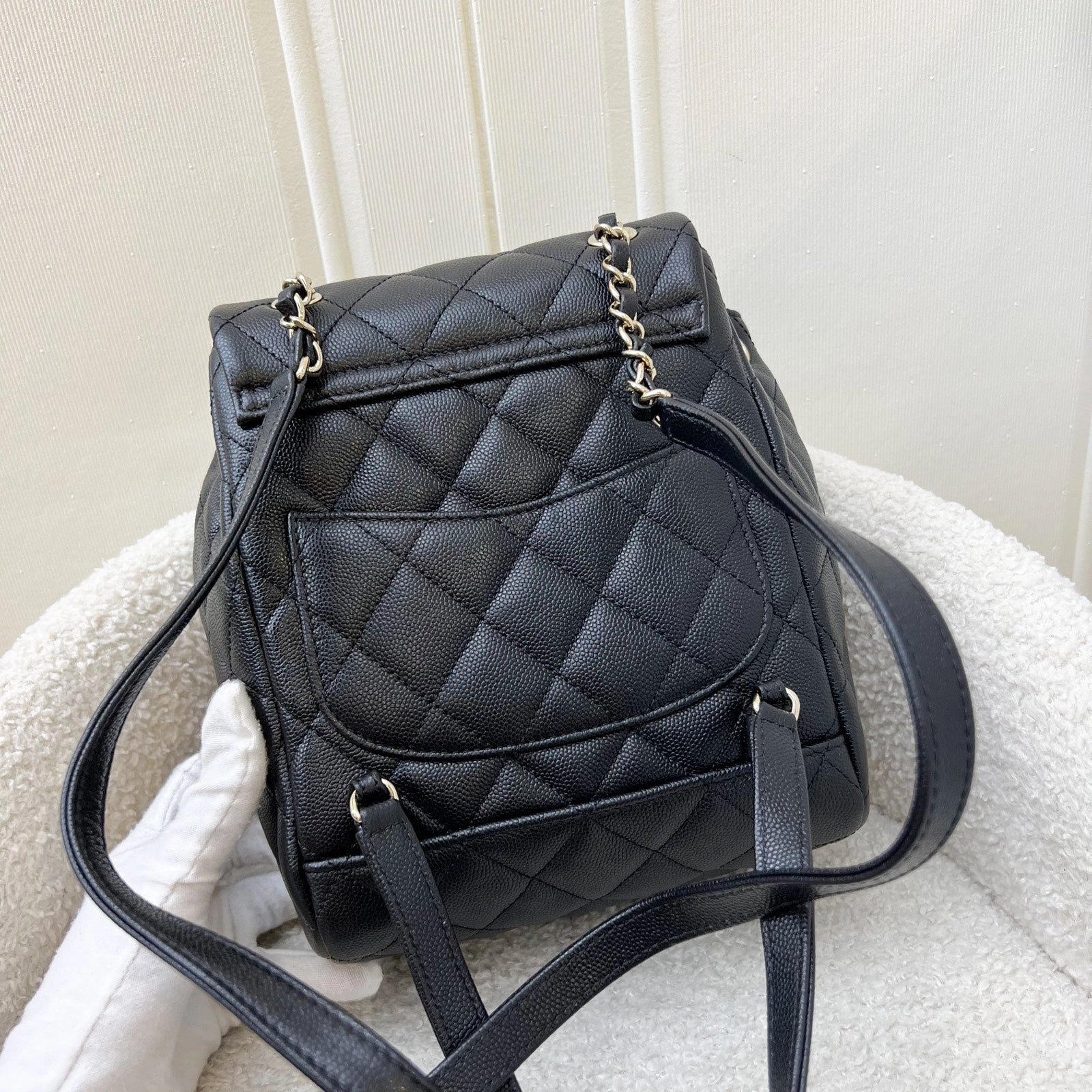 Chanel 24S Urban Spirit Small Backpack in Black Caviar and LGHW (Model: AS4058)