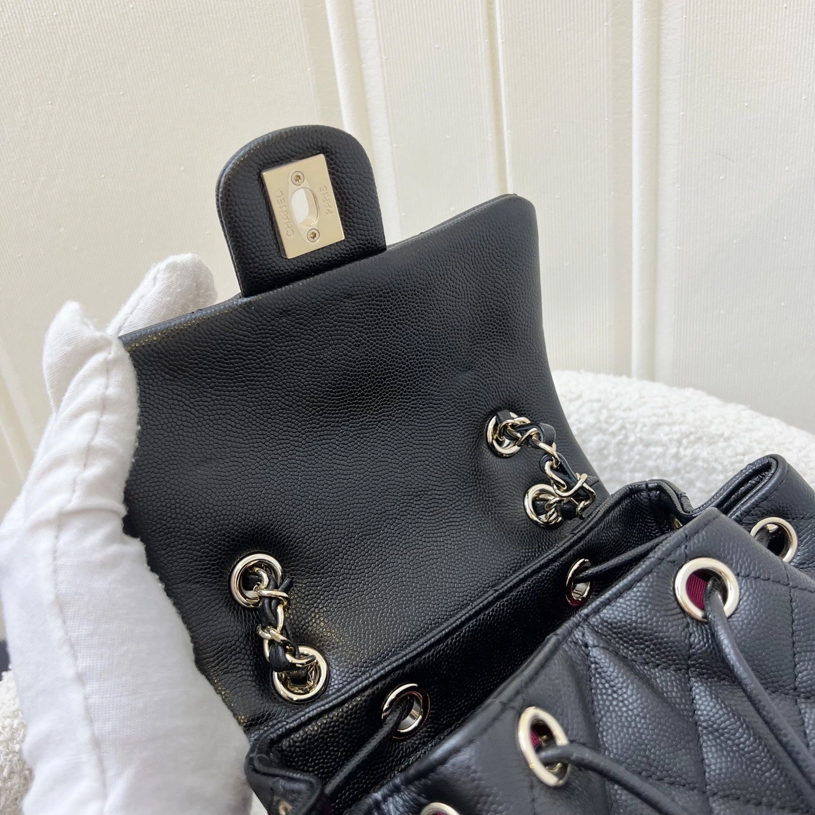 Chanel 24S Urban Spirit Small Backpack in Black Caviar and LGHW (Model: AS4058)