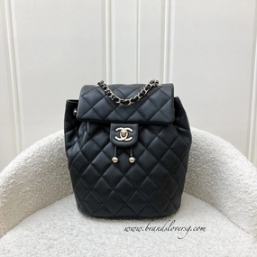 Chanel 24S Urban Spirit Small Backpack in Black Caviar and LGHW (Model: AS4058)