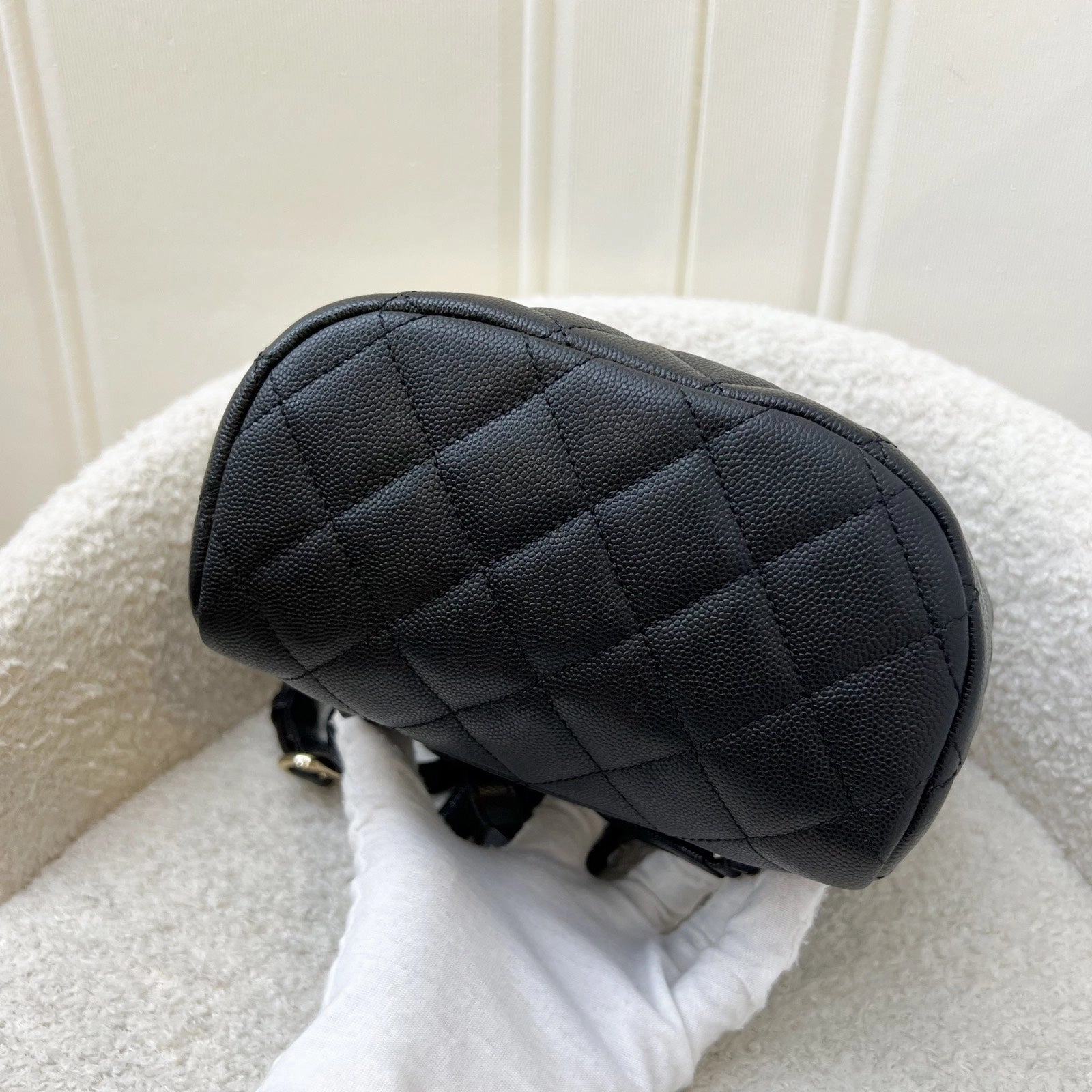 Chanel 24S Urban Spirit Small Backpack in Black Caviar and LGHW (Model: AS4058)