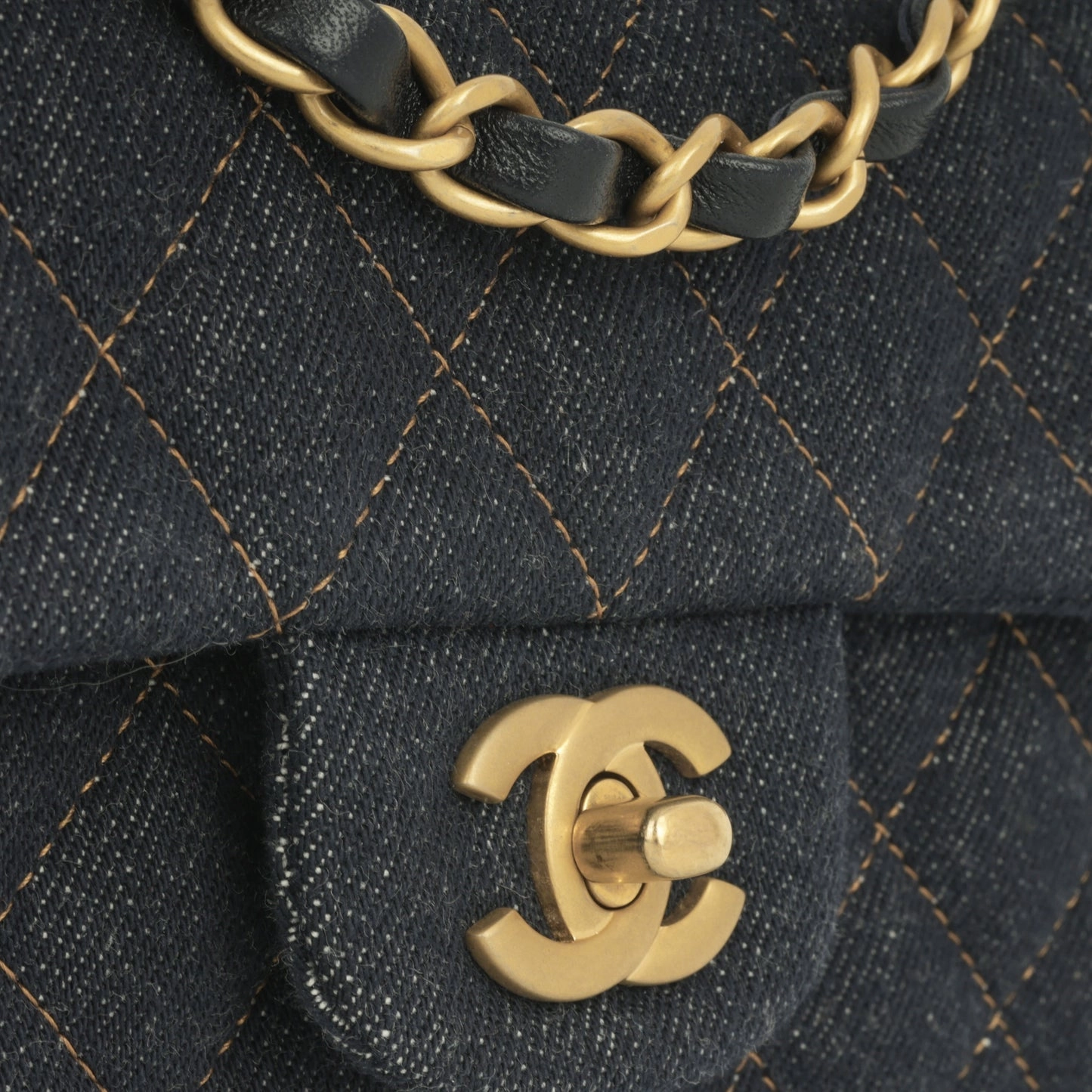 Chanel 25C Mini Flap - Indigo Denim