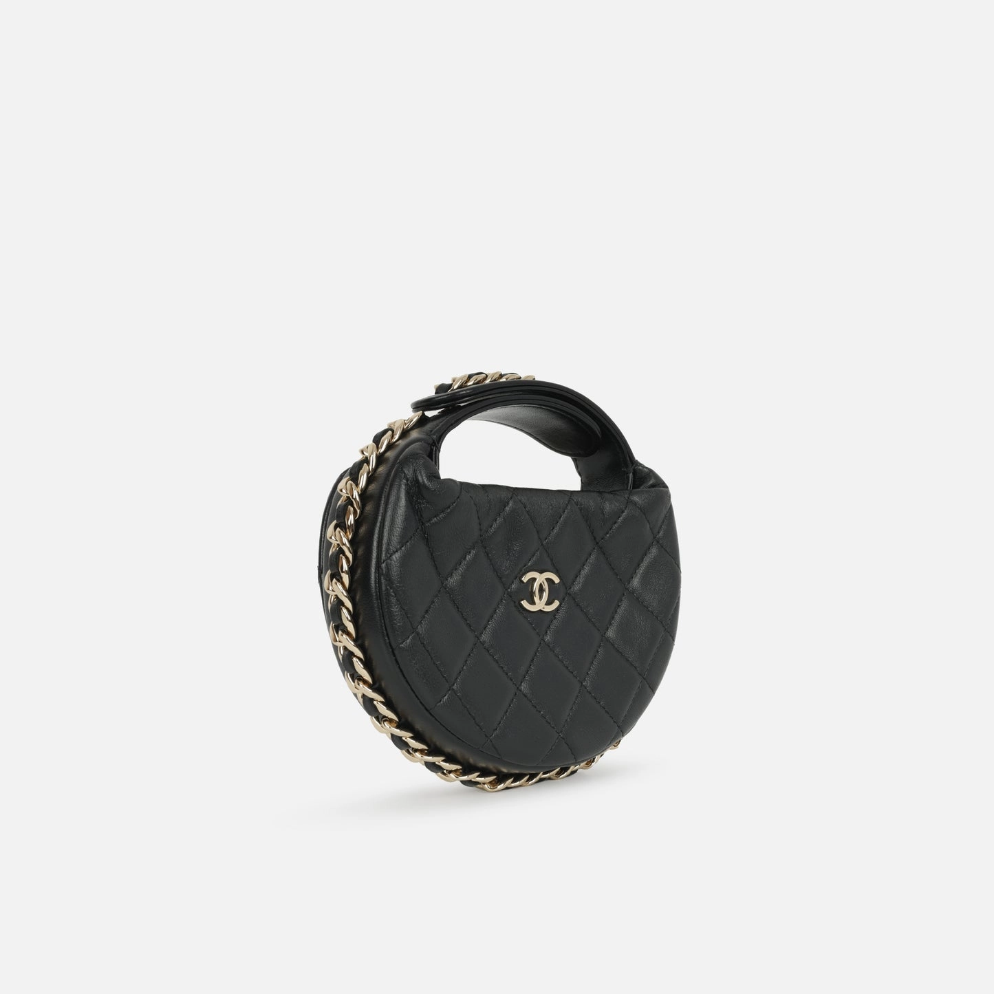 Chanel - Halfmoon - Black Lambskin CGHW - Pre-Loved