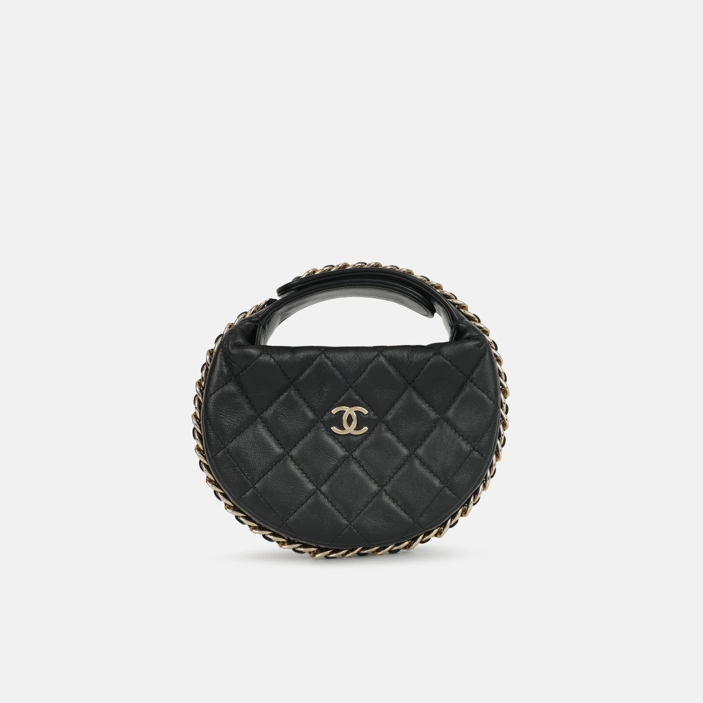Chanel - Halfmoon - Black Lambskin CGHW - Pre-Loved