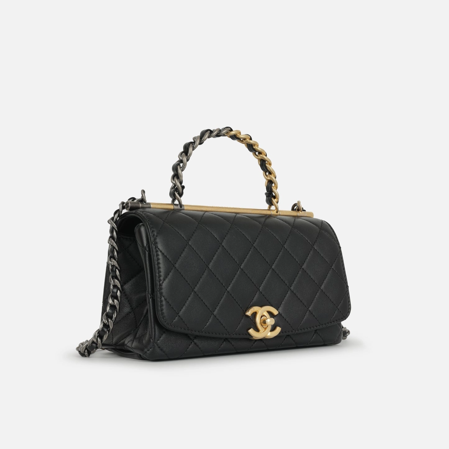 Chanel - La Parisienne Flap Bag - Black Quilted Lambskin MHW - Pre-Loved - 2020