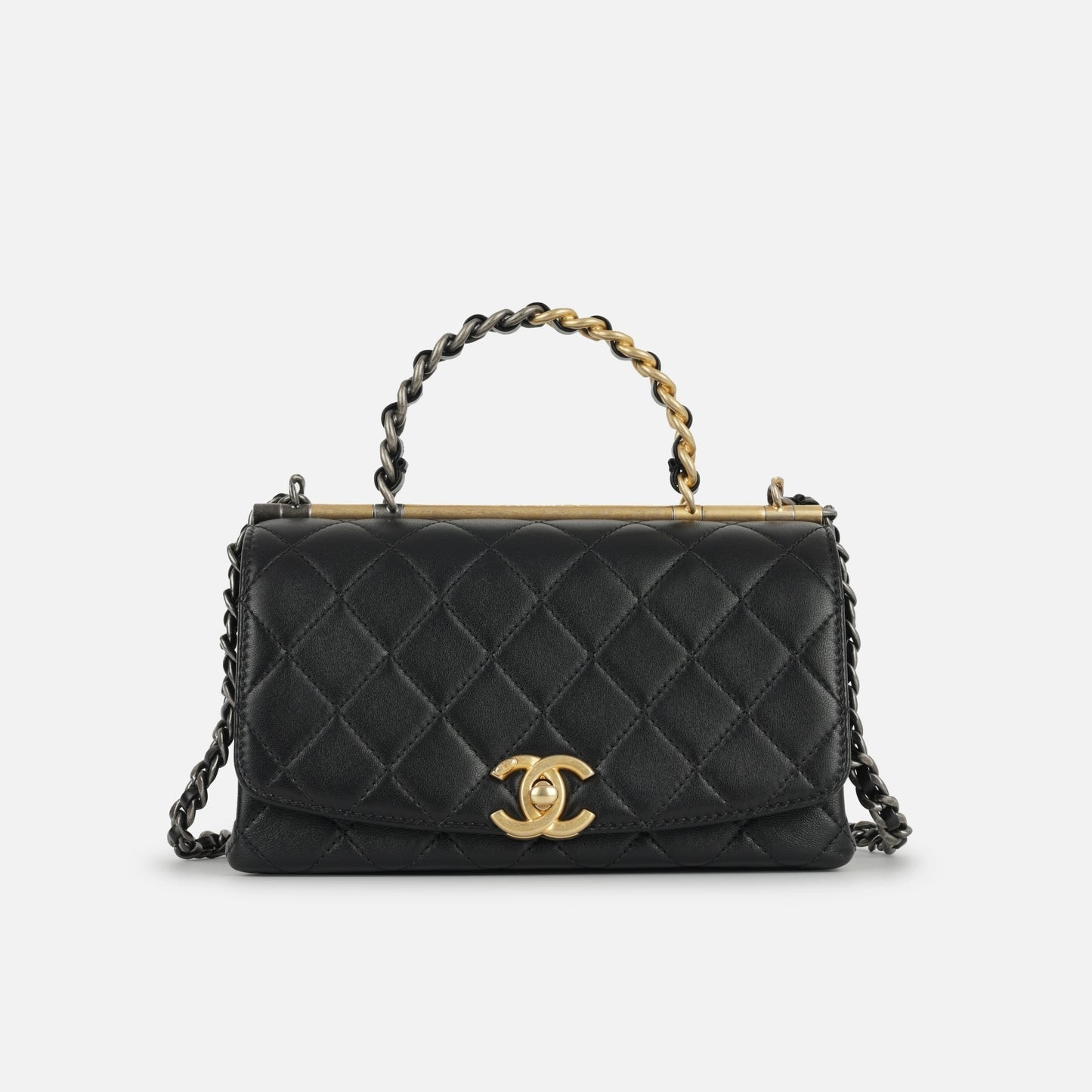 Chanel - La Parisienne Flap Bag - Black Quilted Lambskin MHW - Pre-Loved - 2020