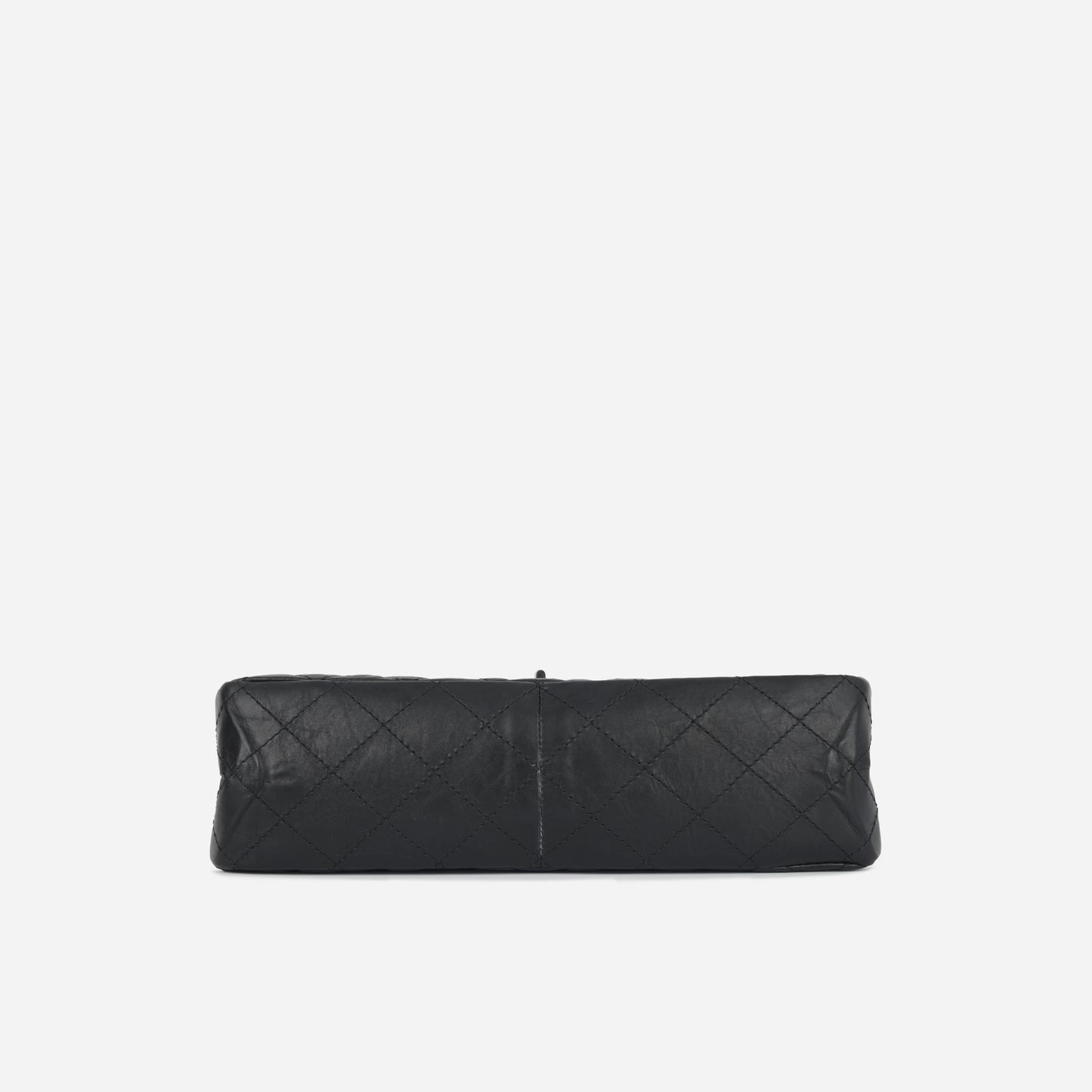 Chanel - Maxi 2.55 Handbag - Black Quilted Aged Calfskin RHW - 2011 - Pre-loved